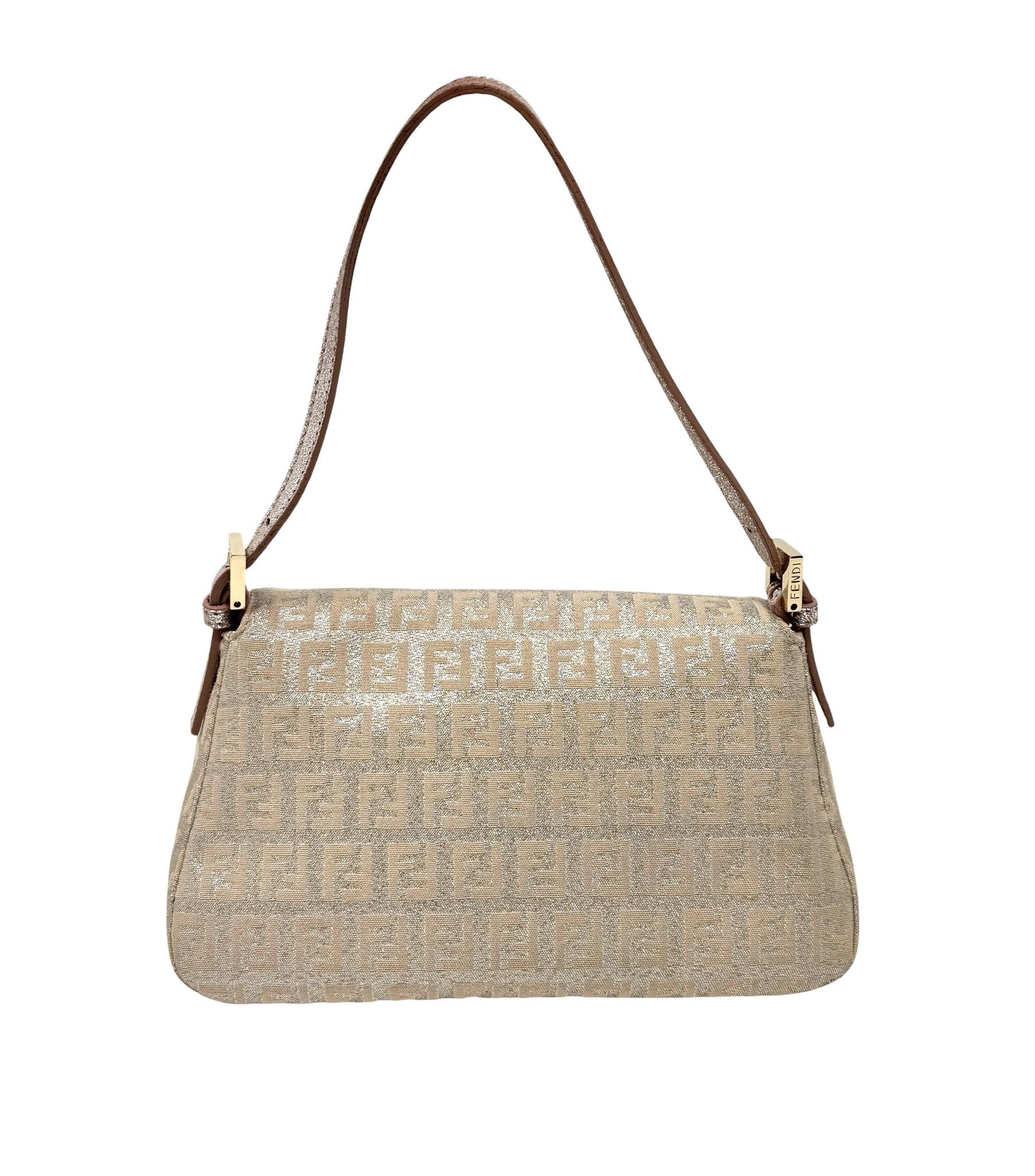 Fendi Pink Shimmer Mini Baguette - Image 2