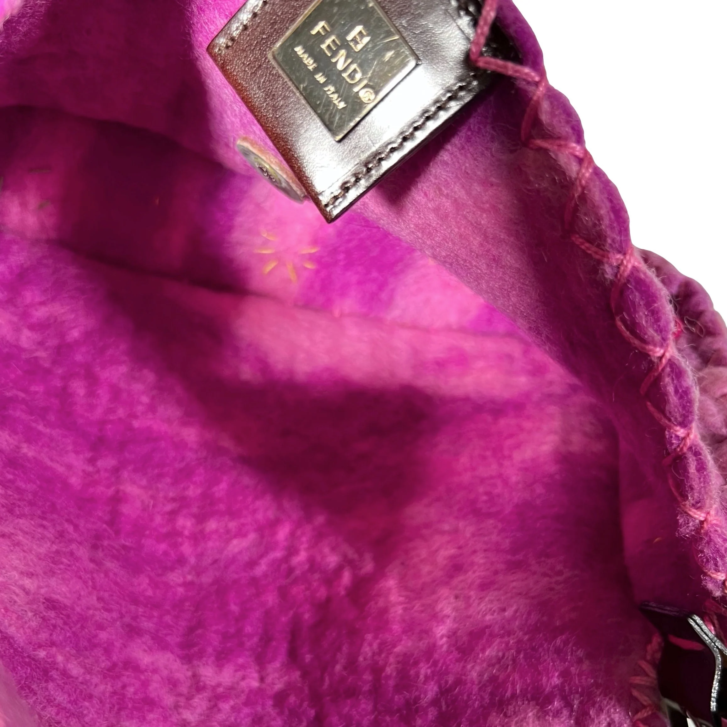 Fendi Pink Floral Baguette - Image 4