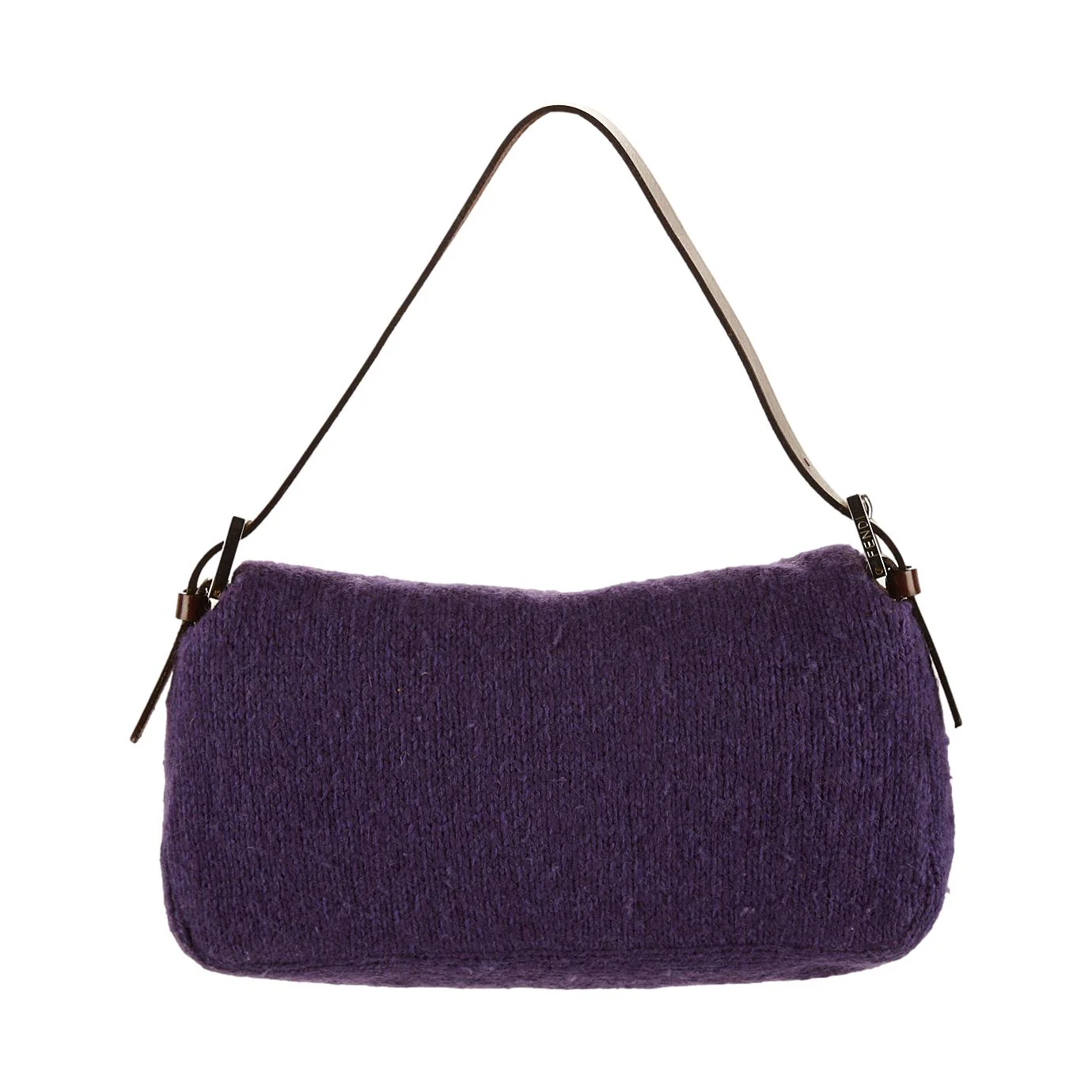 Fendi Purple Knit Baguette - Image 2