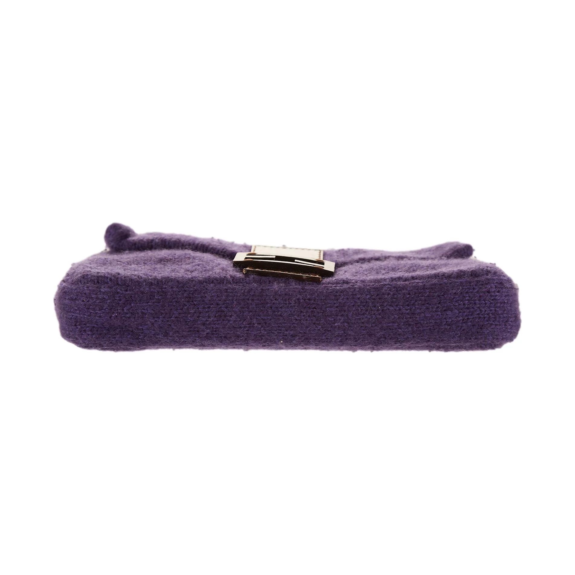 Fendi Purple Knit Baguette - Image 3