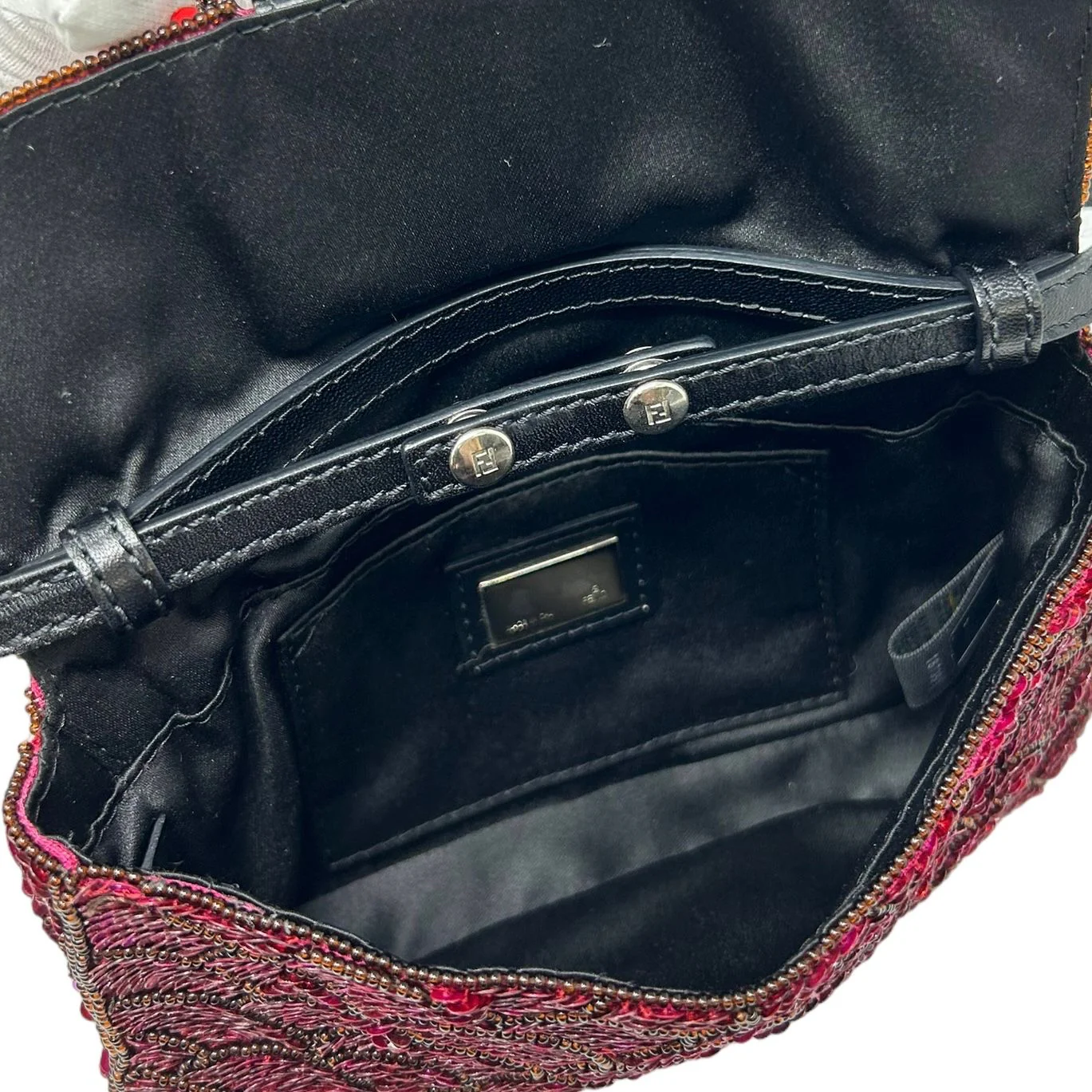 Fendi Purple Sequin Baguette - Image 3