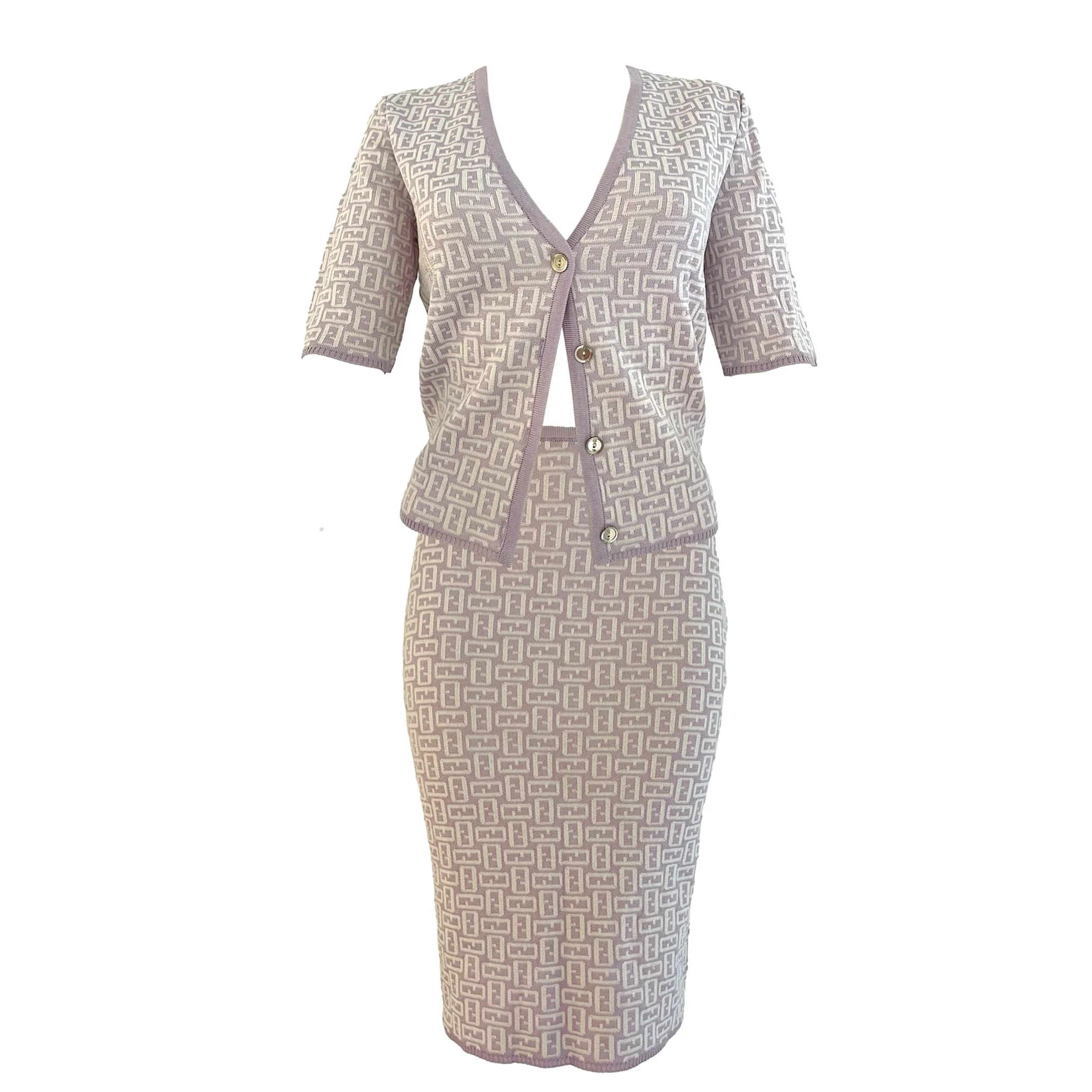 Fendi Purple Skirt Set