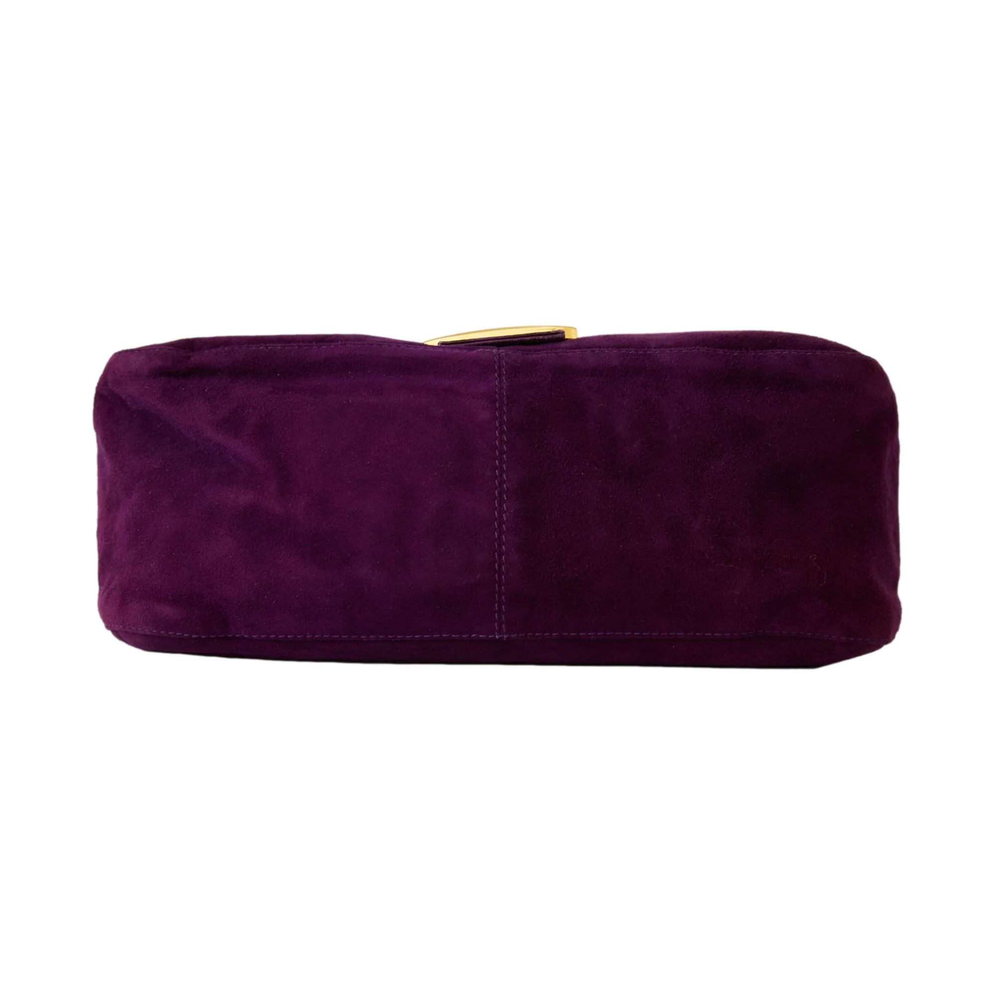 Fendi Purple Suede Baguette Bag - Image 3