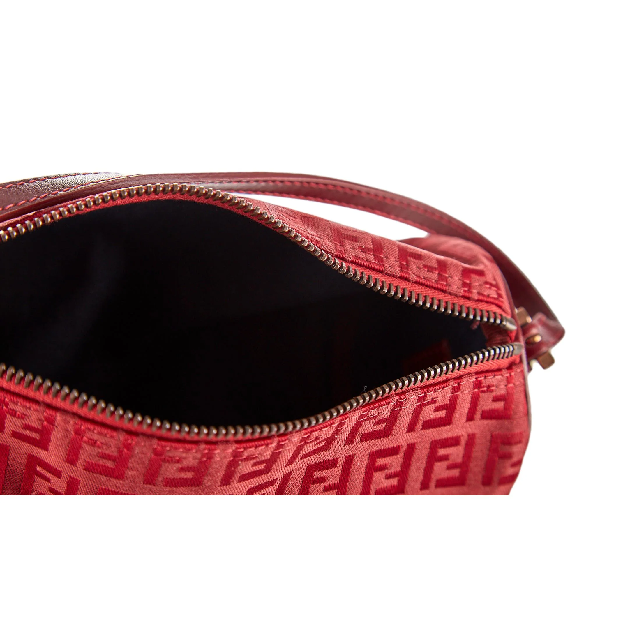 Fendi Red Logo Cylinder Bag - Image 4