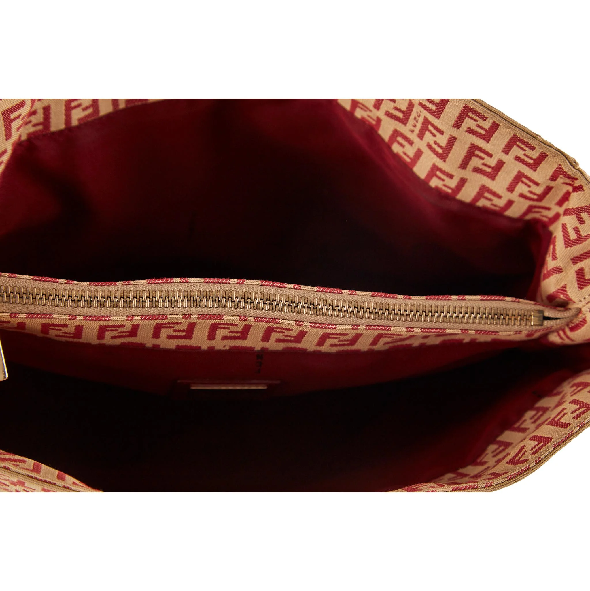Fendi Red Logo Top Handle Bag - Image 4