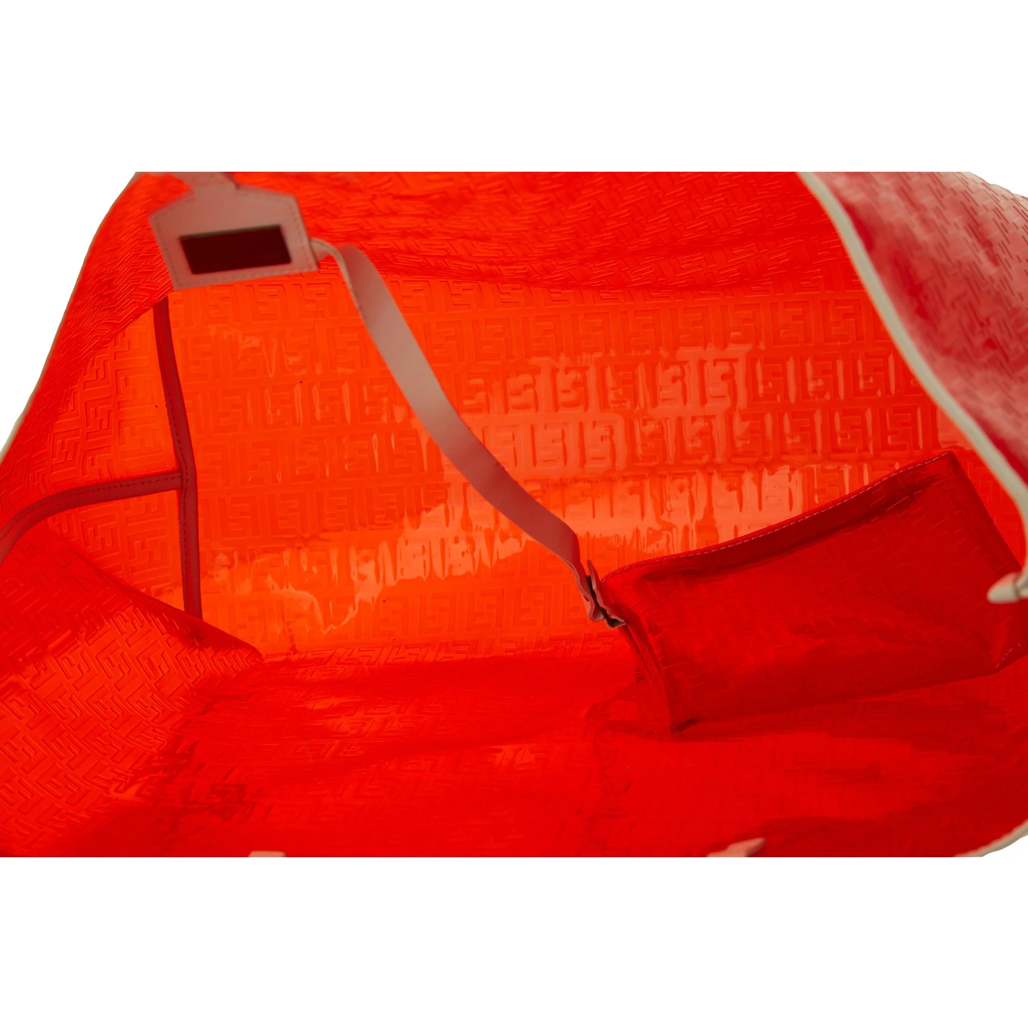 Fendi Red Logo Vinyl Jumbo Tote - Image 4
