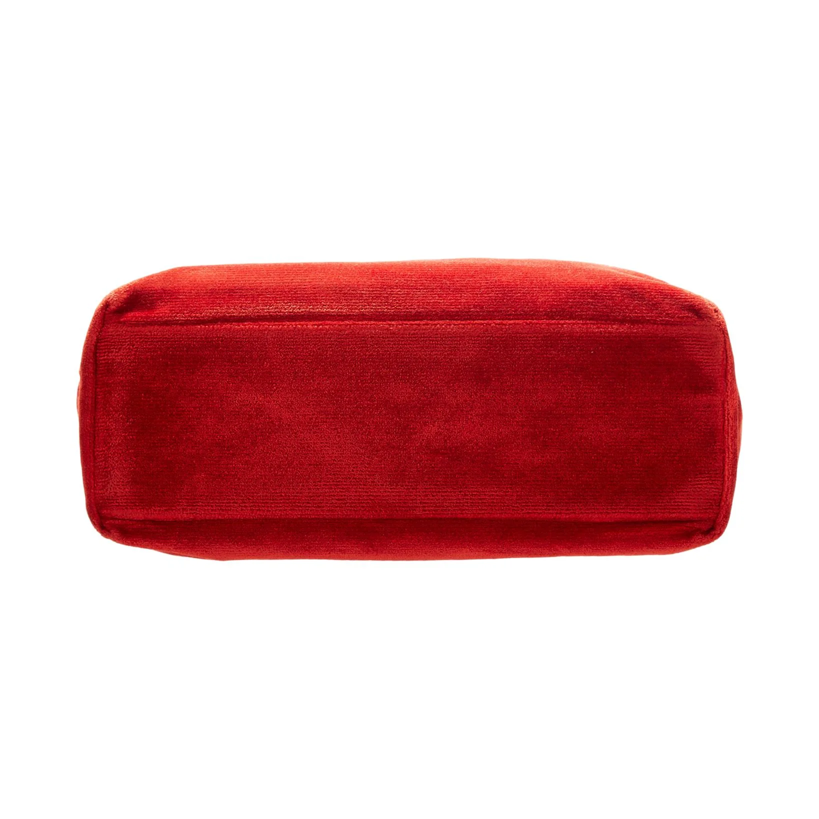 Fendi Red Velour Logo Shoulder Bag - Image 3