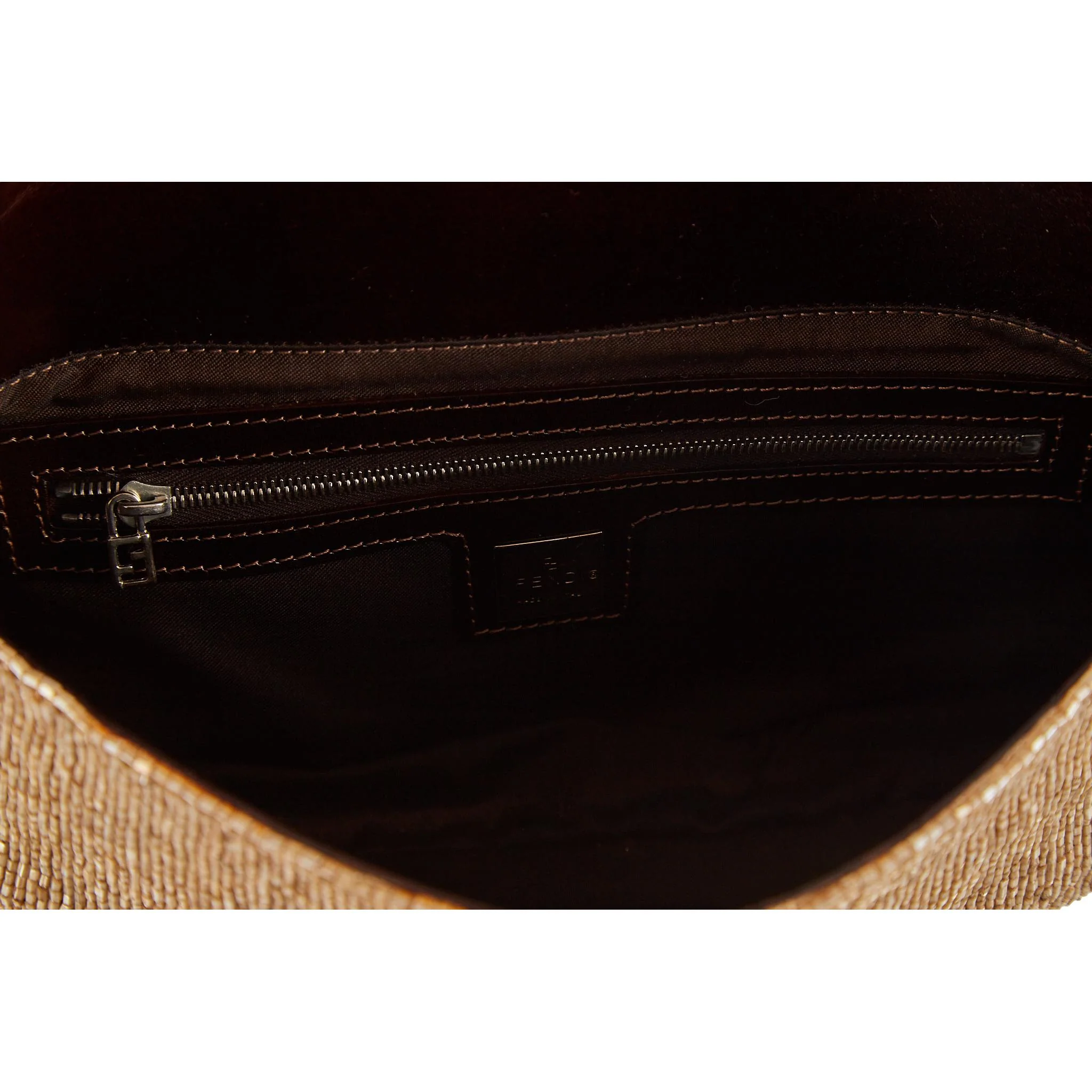 Fendi Beige Beaded Baguette - Image 4