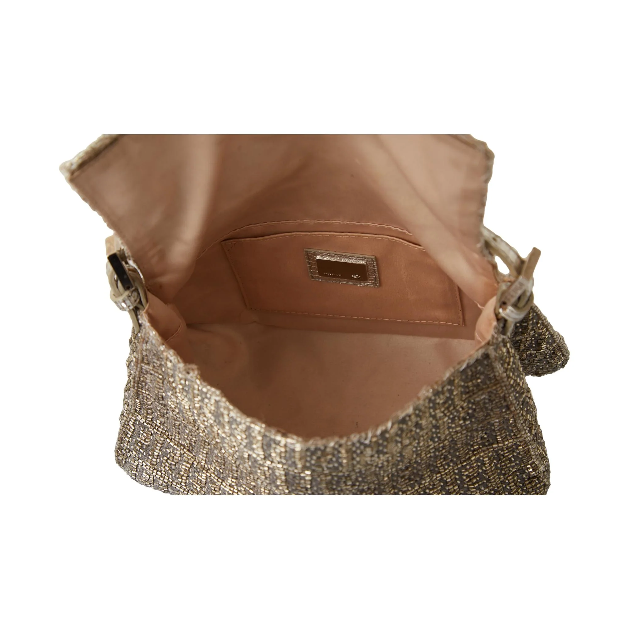 Fendi Silver Beaded Mini Baguette - Image 4