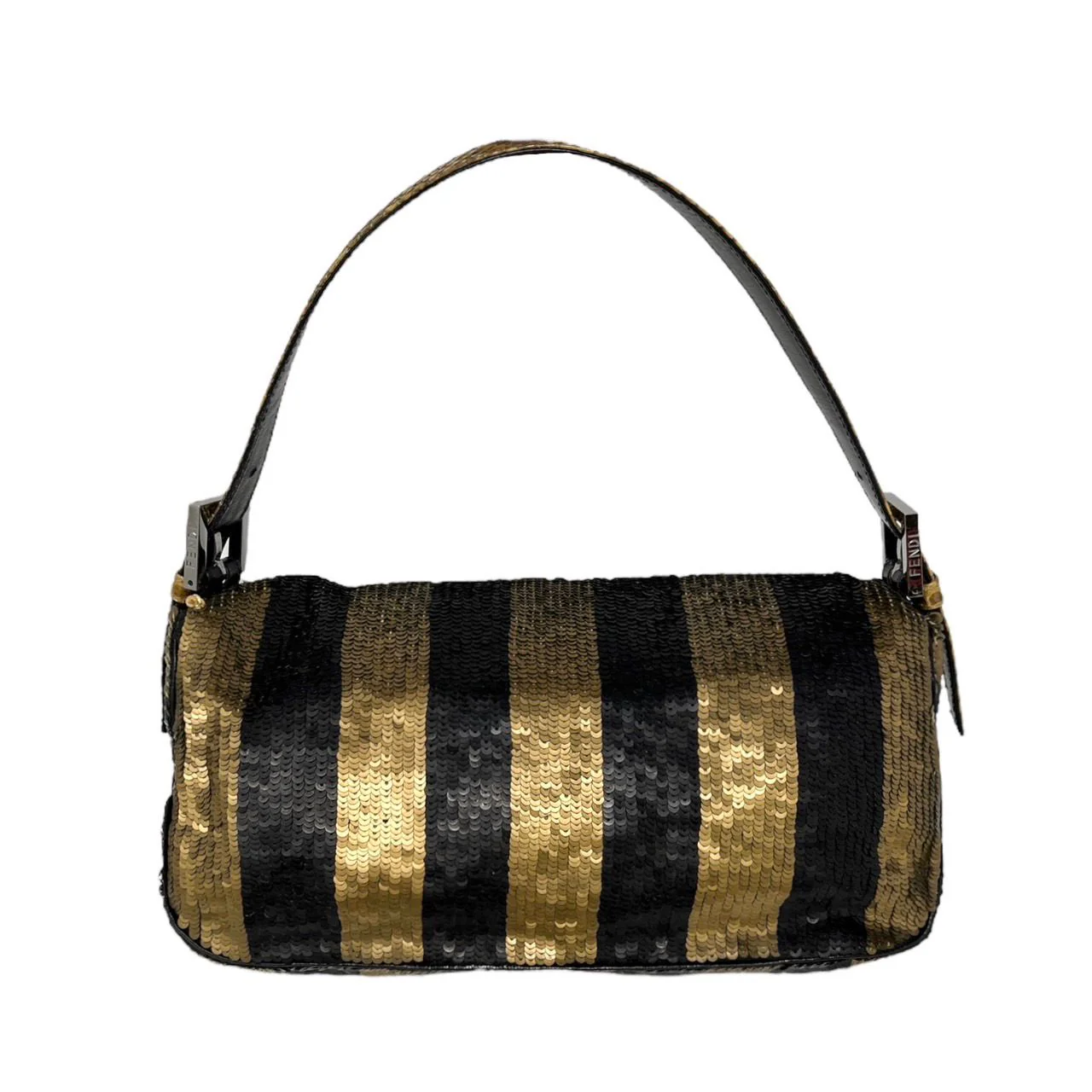 Fendi Stripe Sequin Baguette Bag - Image 2