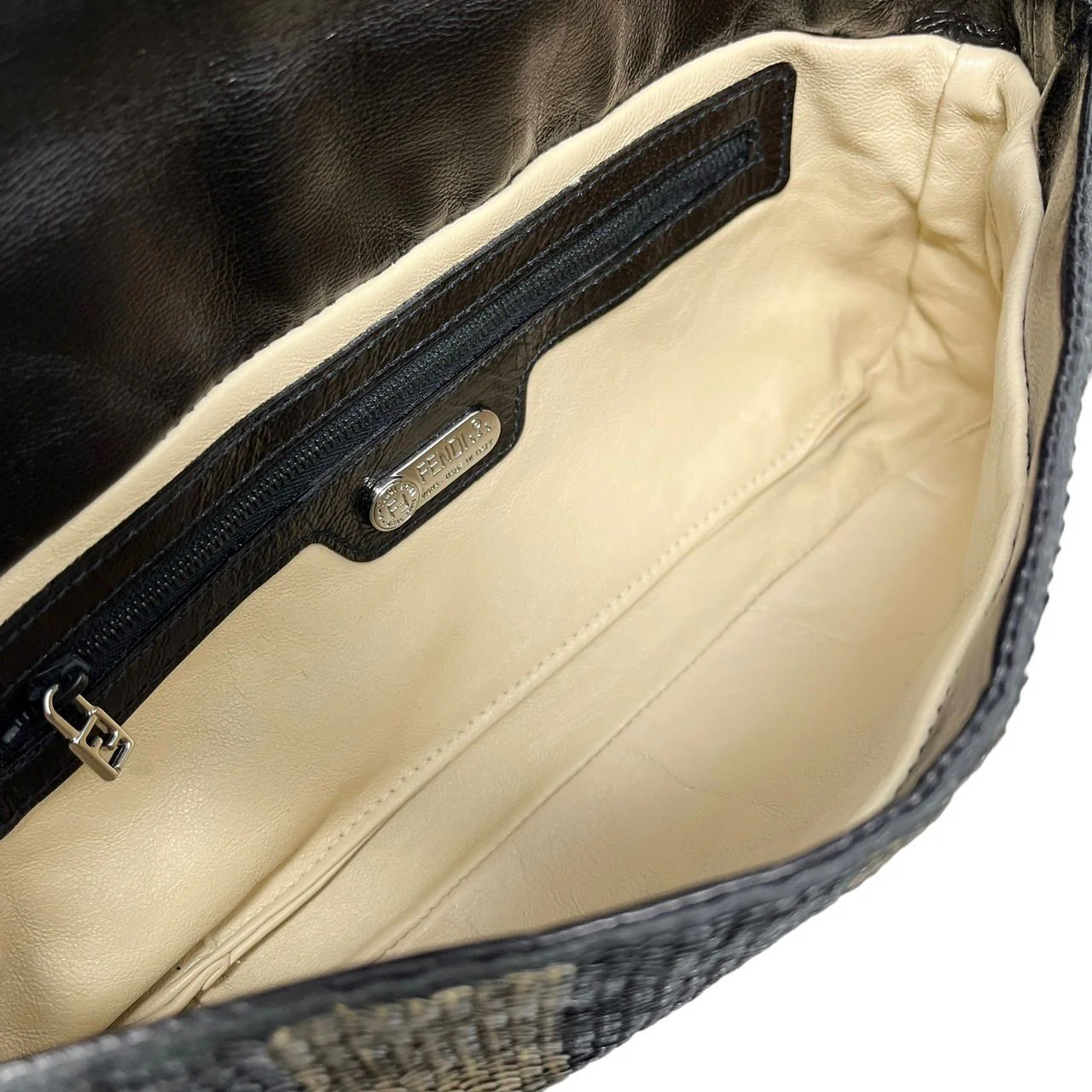 Fendi Stripe Sequin Baguette Bag - Image 3