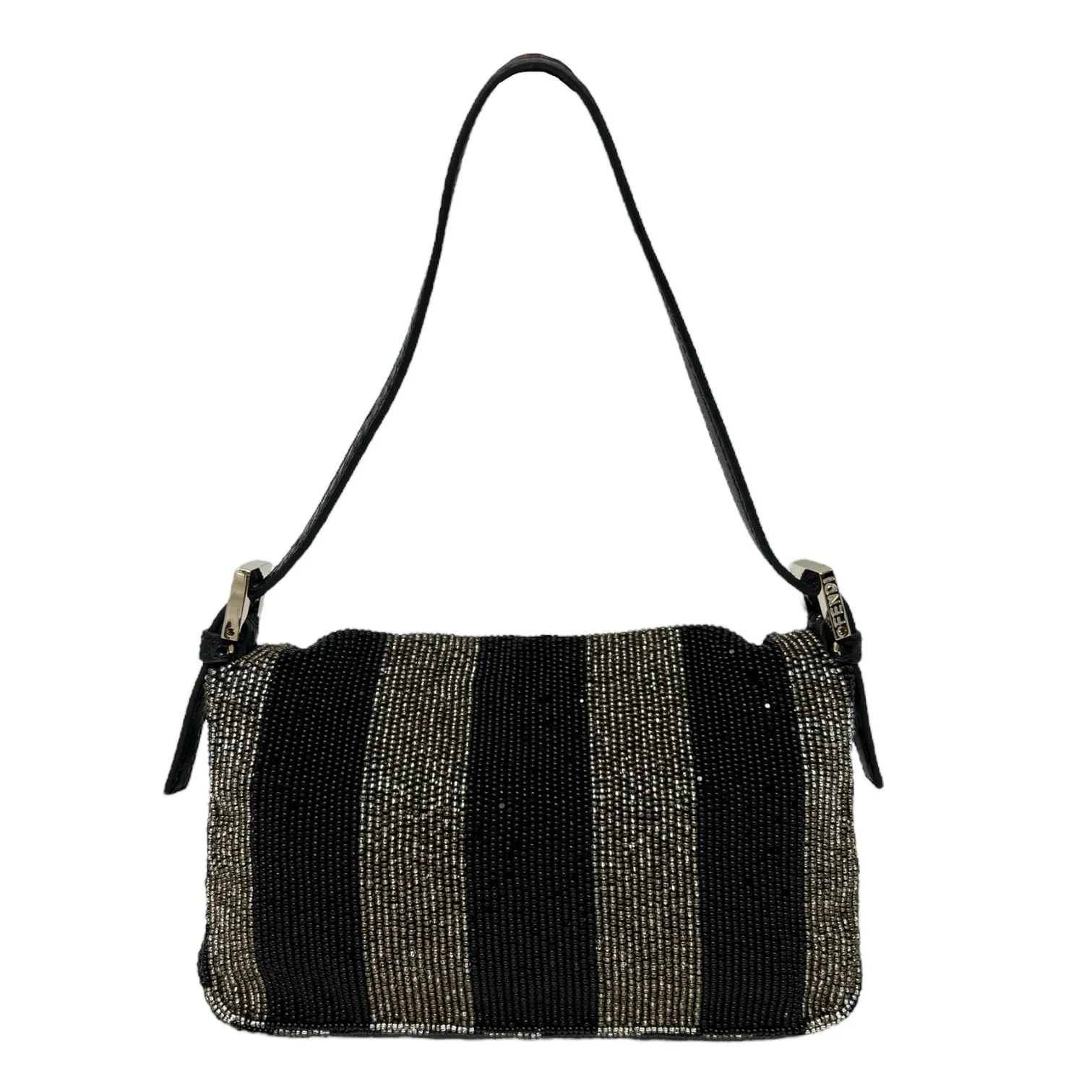 Fendi Striped Beaded Mini Baguette - Image 2