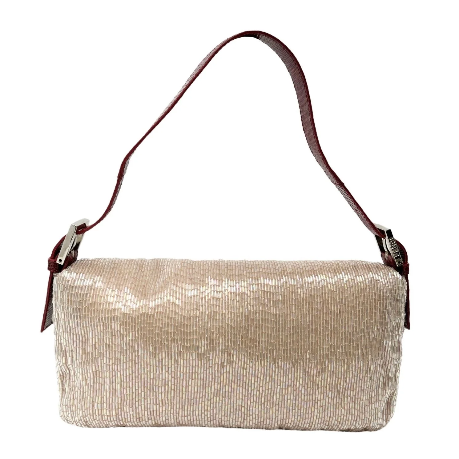 Fendi Tan Beaded Baguette - Image 2