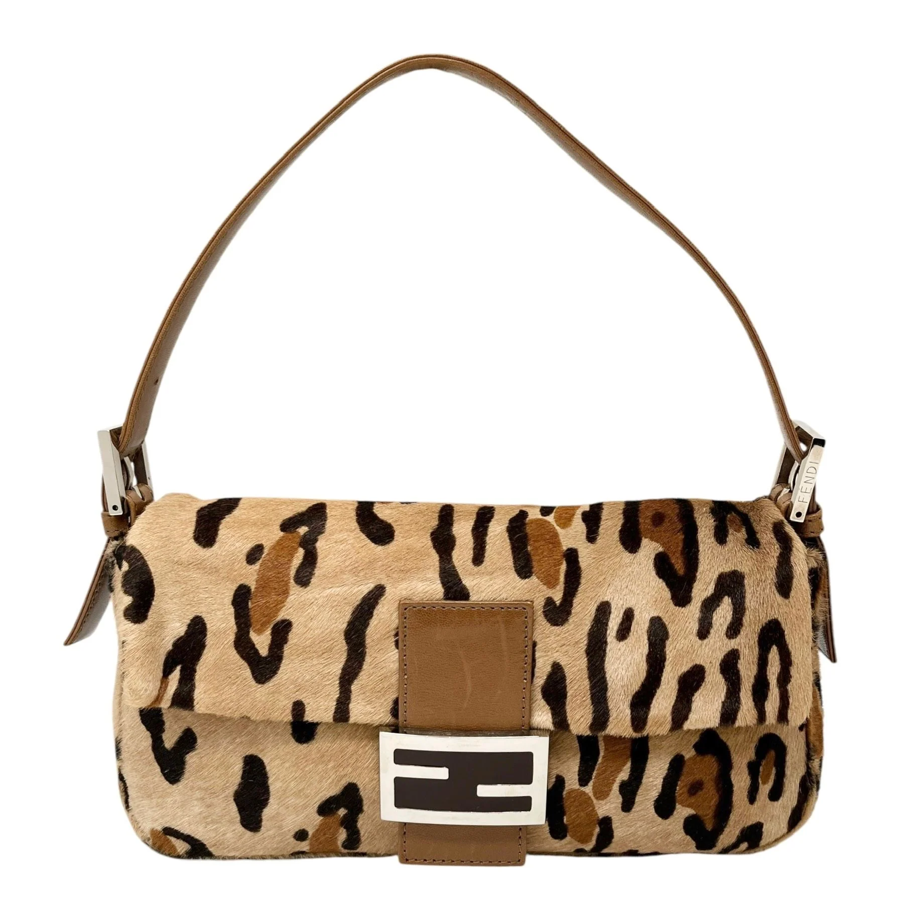 Fendi Tan Cheetah Baguette Bag