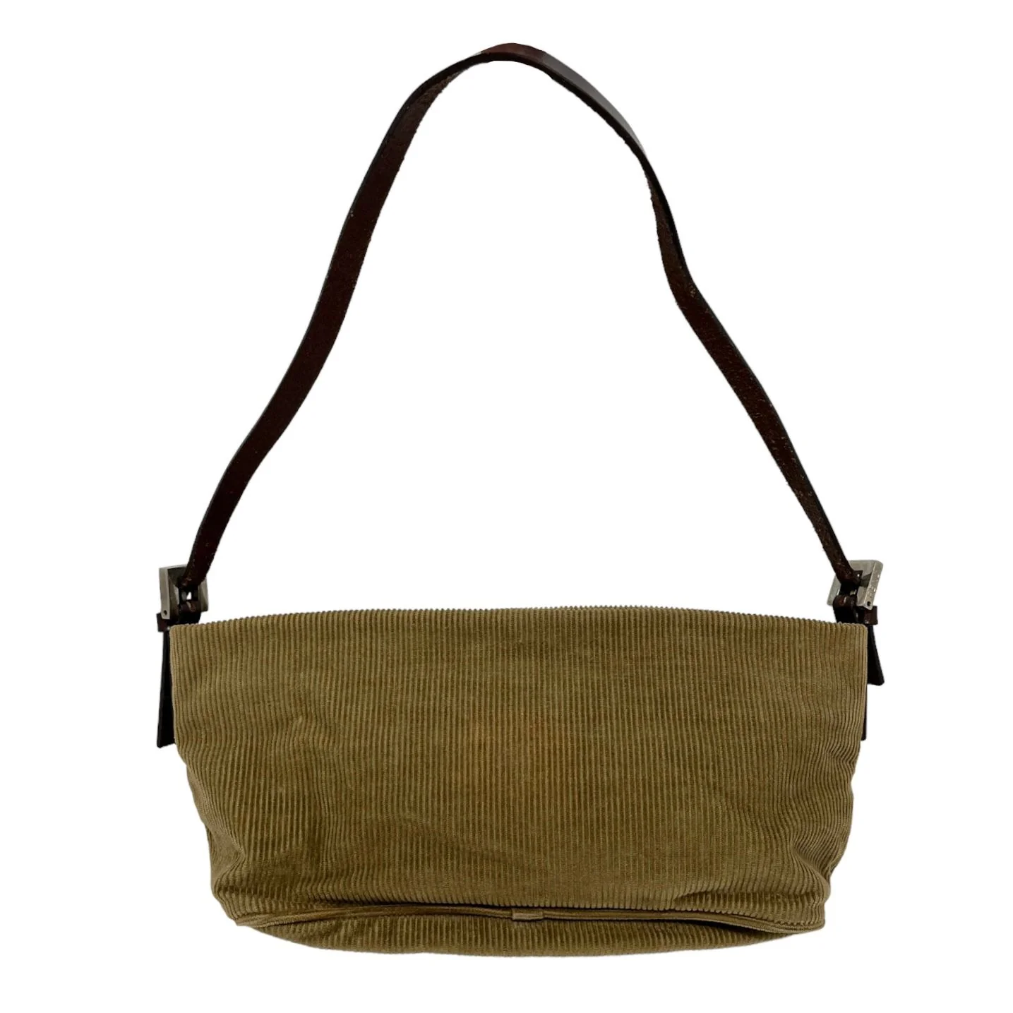 Fendi Tan Corduroy Minimum Shoulder Bag - Image 2