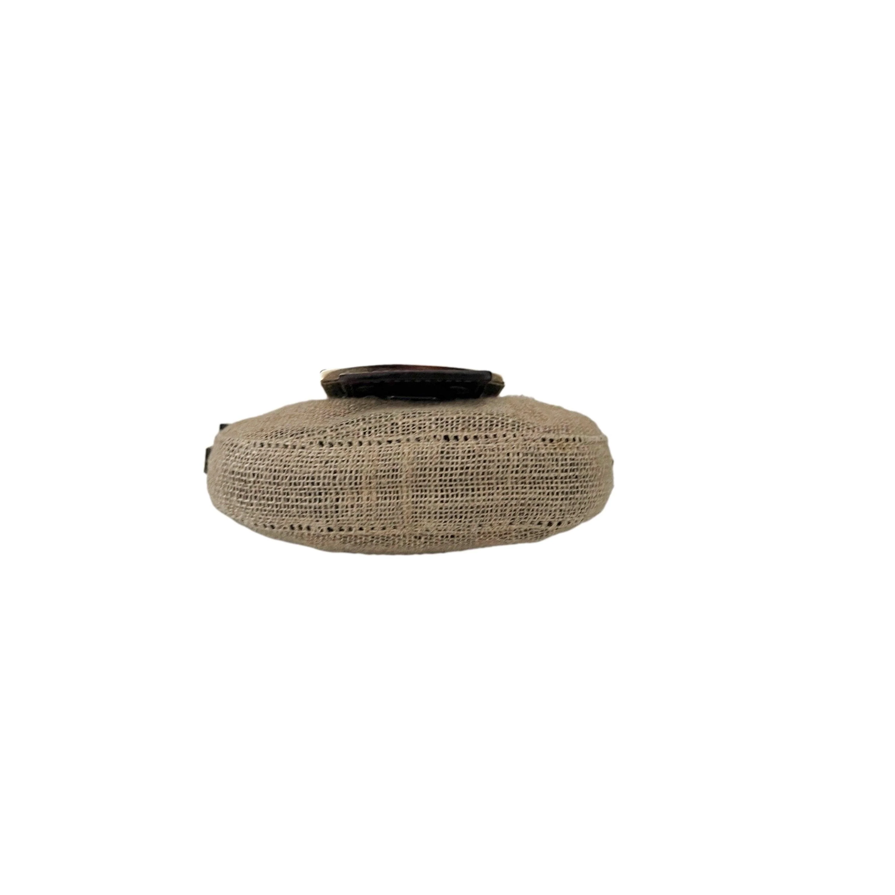 Fendi Tan Jute Croissant Bag - Image 3