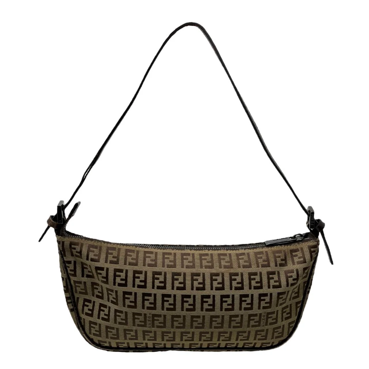 Fendi Tan Logo Rounded Shoulder Bag - Image 2
