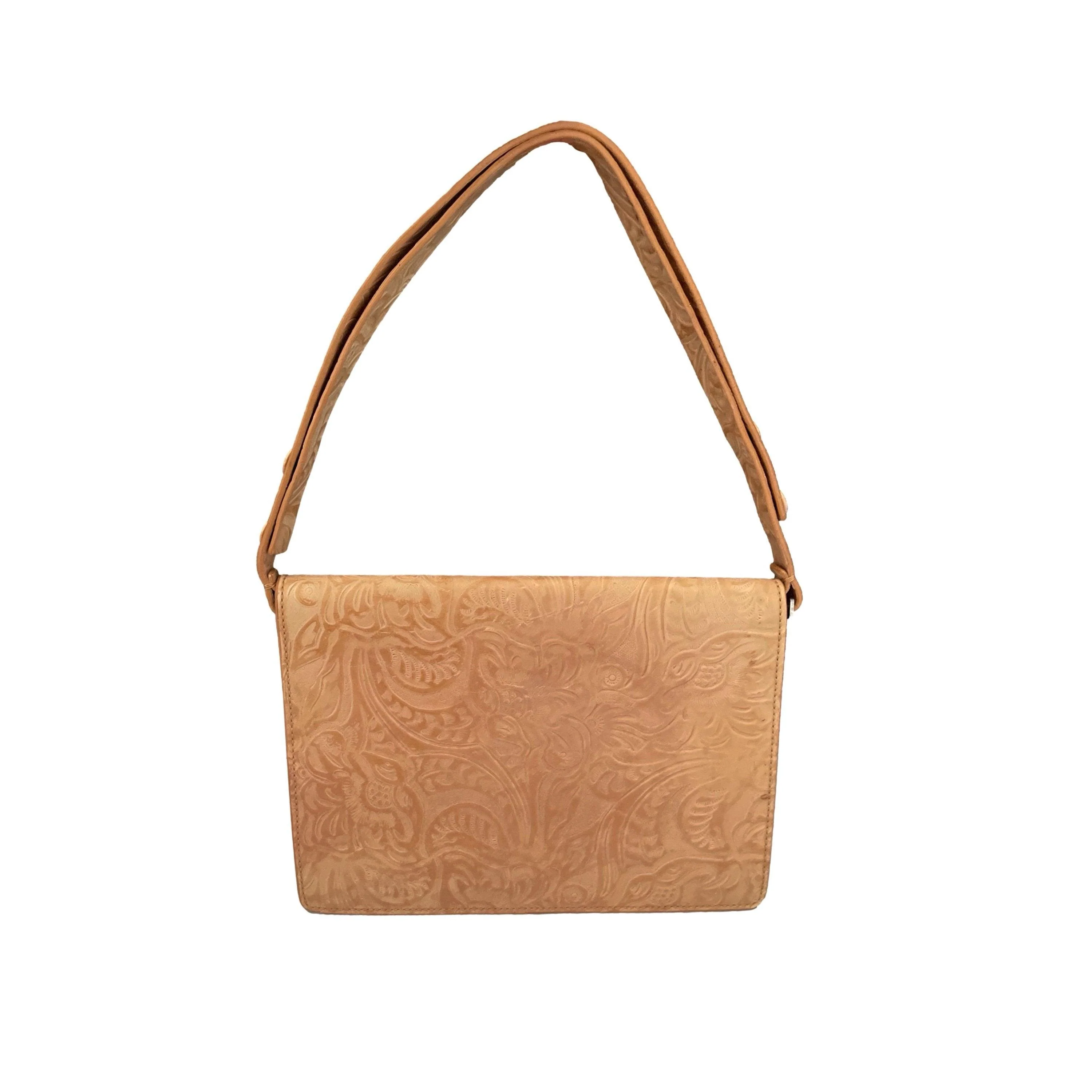 Fendi Tan Textured Shoulder Bag - Image 2