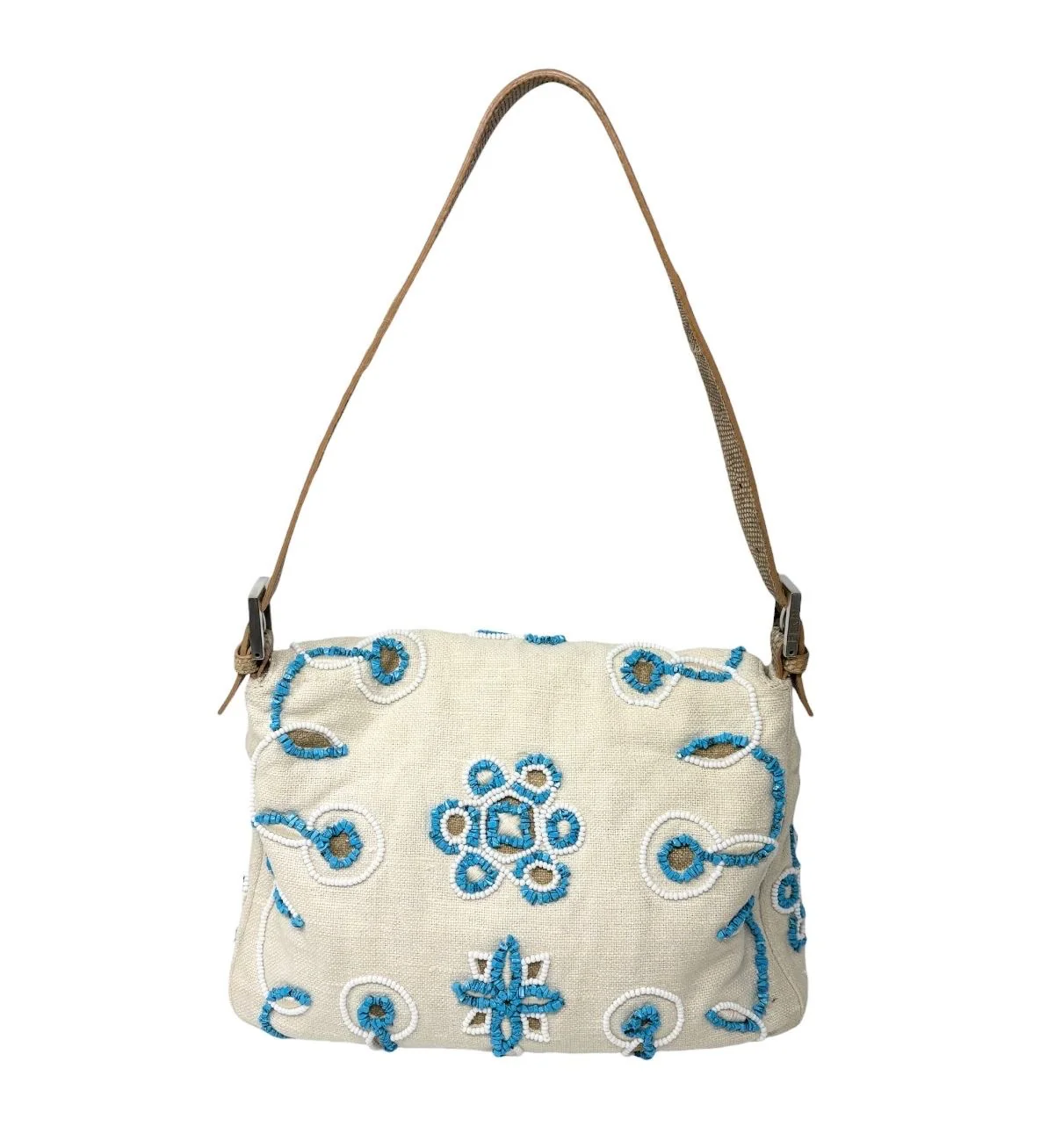 Fendi Turquoise Beaded Mamma Baguette - Image 2