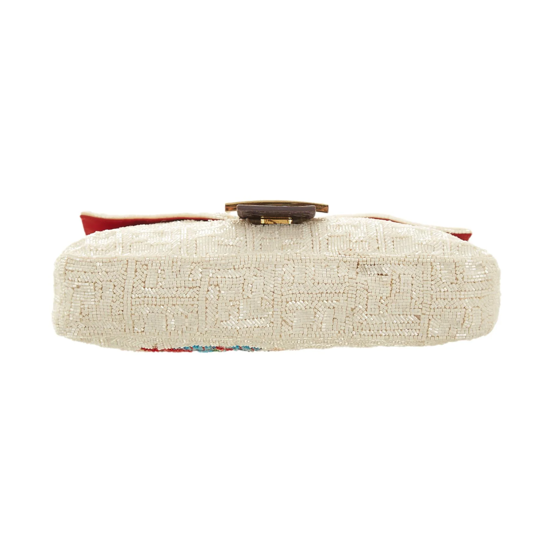 Fendi White Beaded Baguette - Image 3
