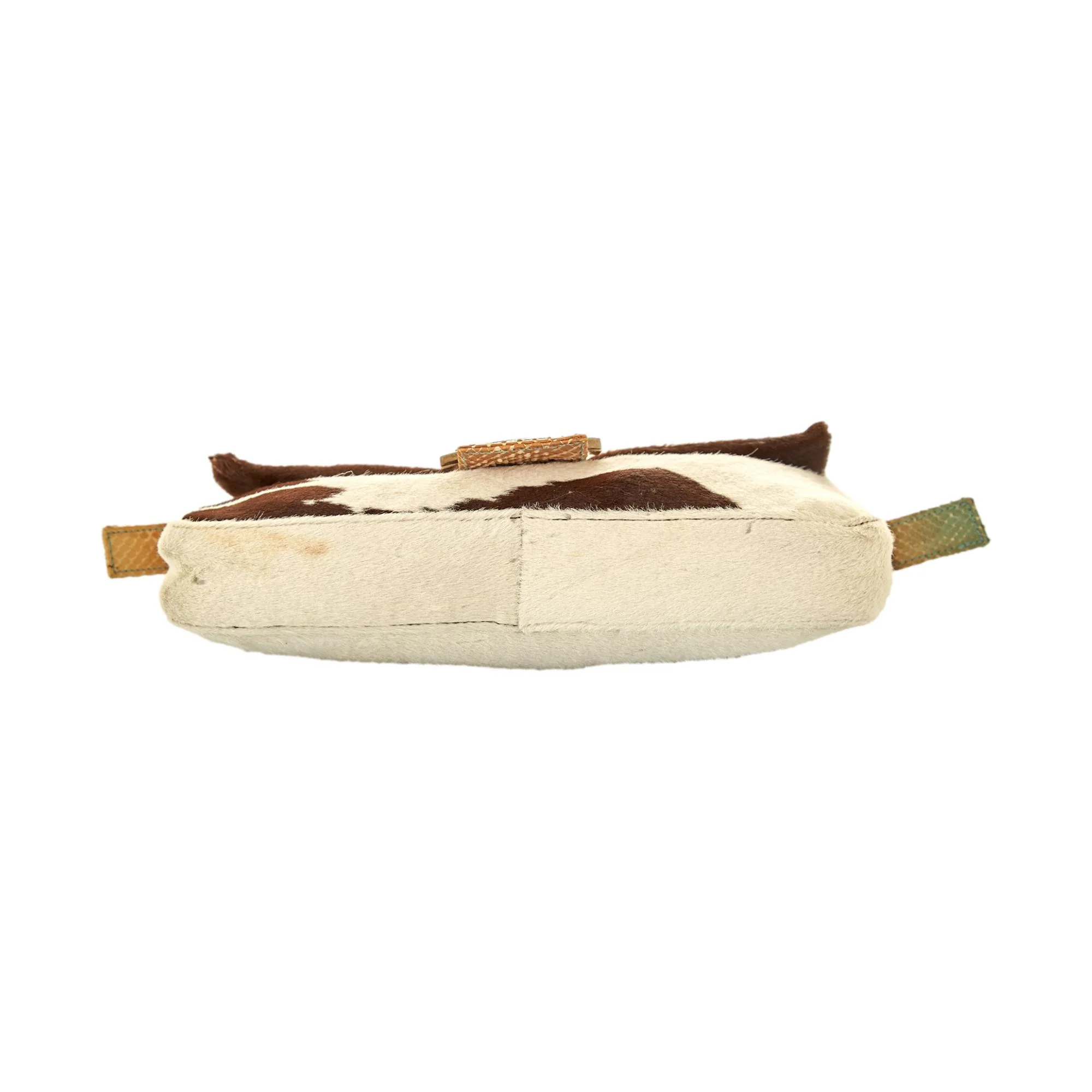 Fendi White Cow Print Baguette - Image 4