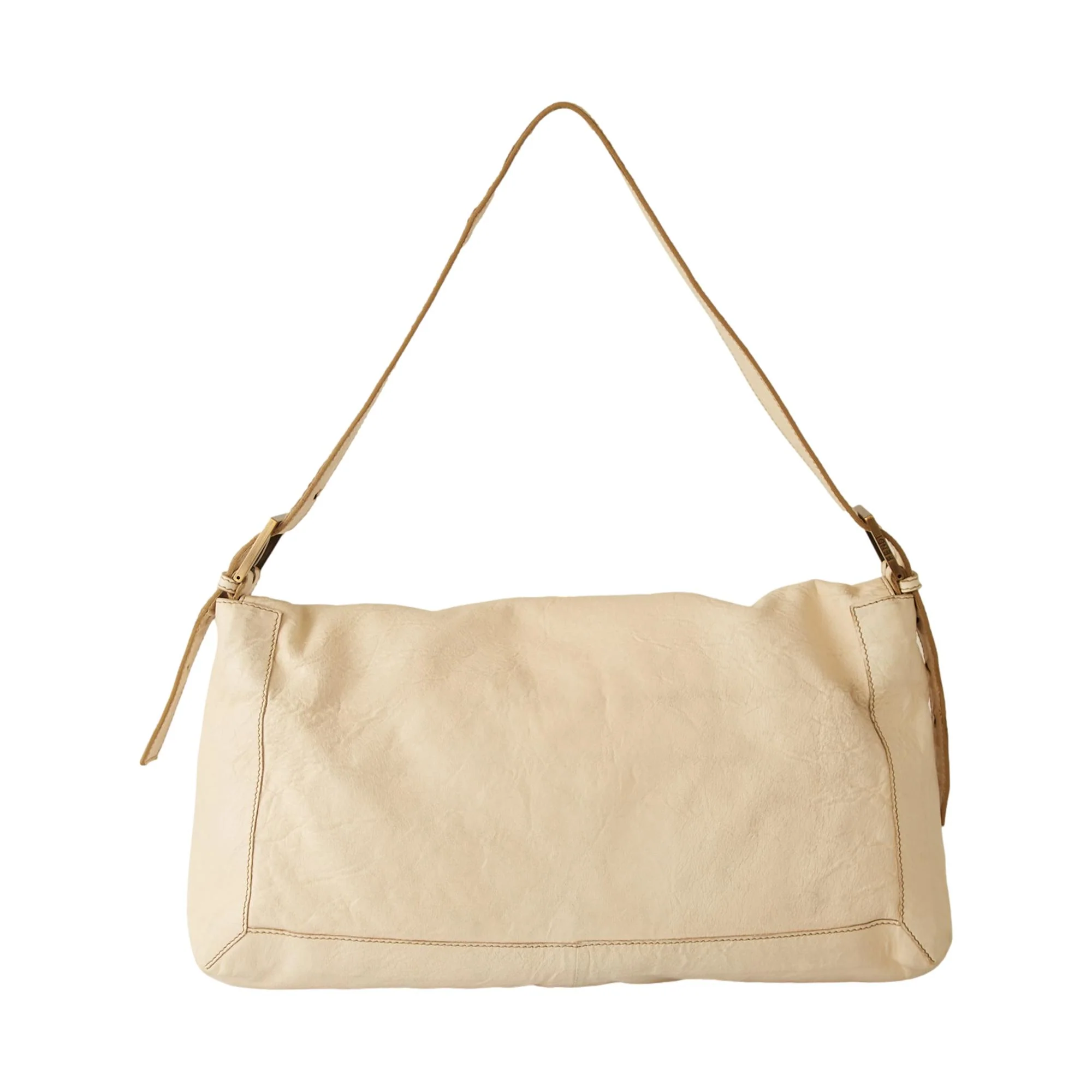 Fendi White Jumbo Whipstitch Baguette - Image 2