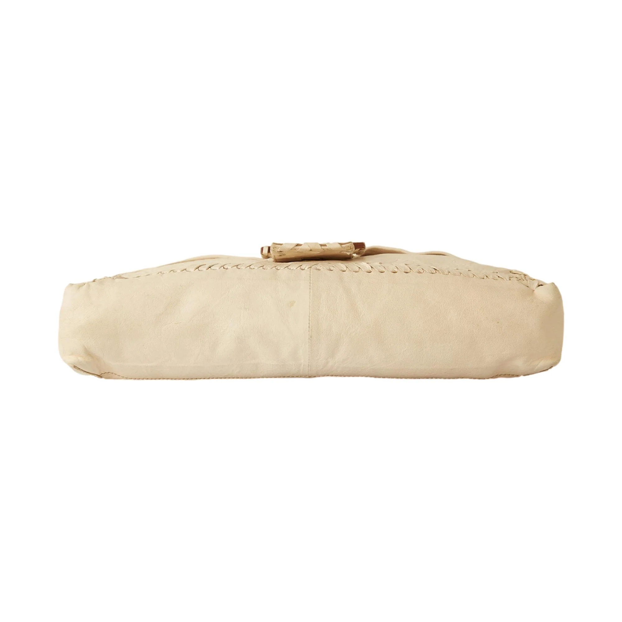 Fendi White Jumbo Whipstitch Baguette - Image 3