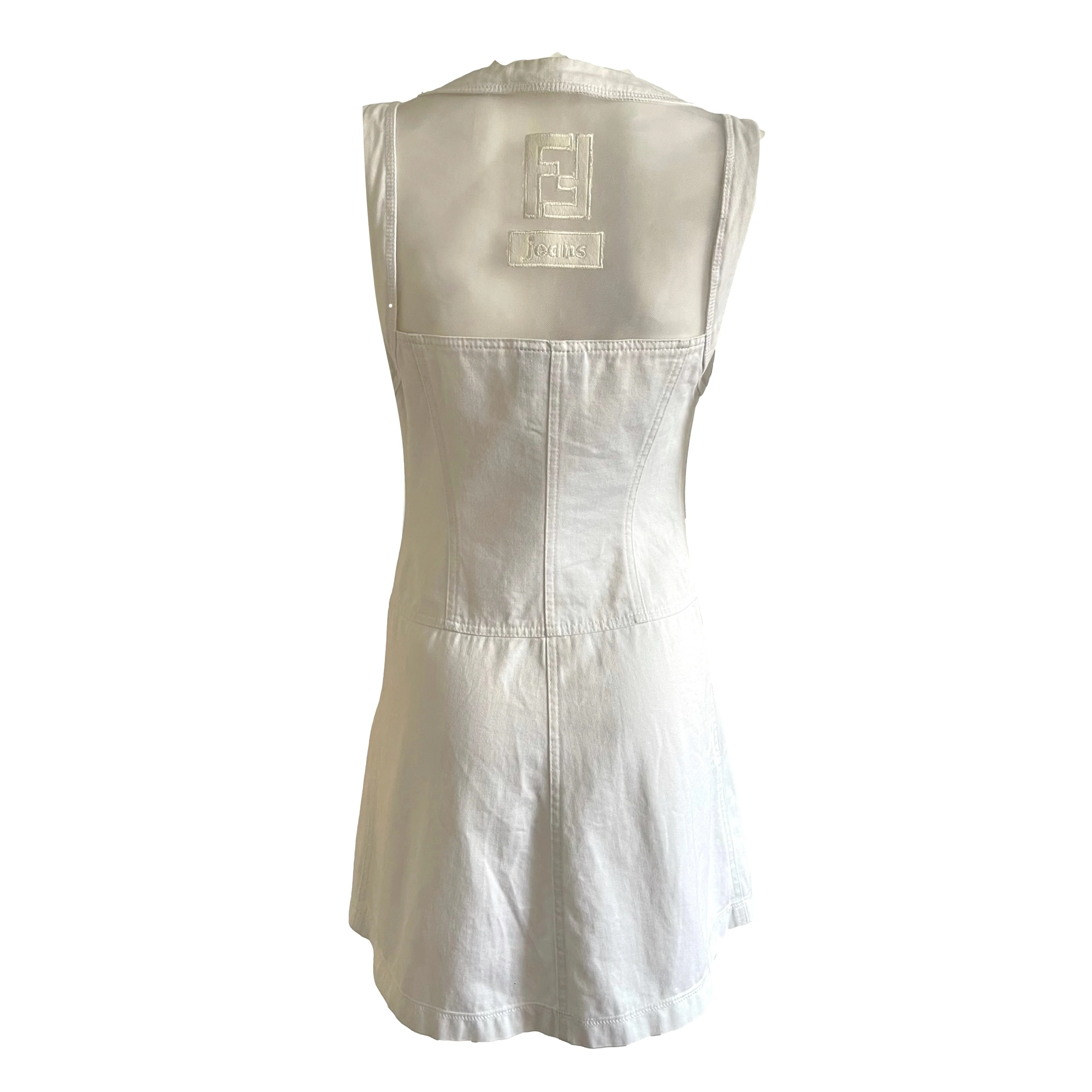 Fendi White Logo Cut Out Dress 💰