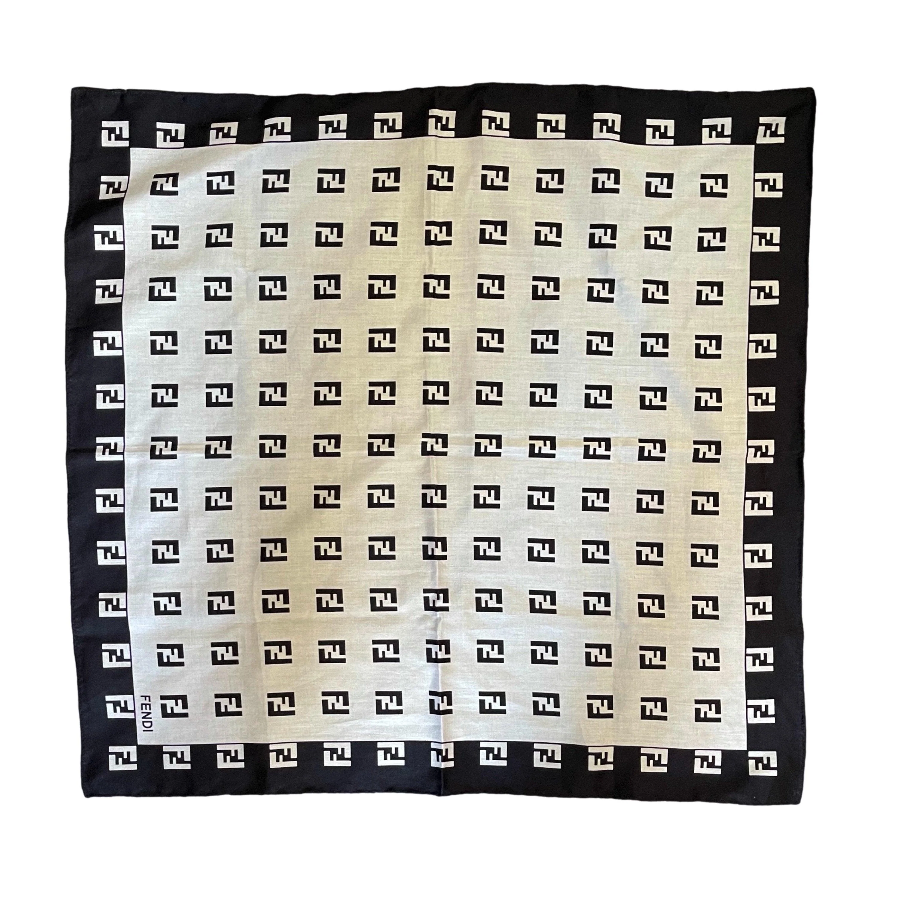 Fendi White Monogram Bandana