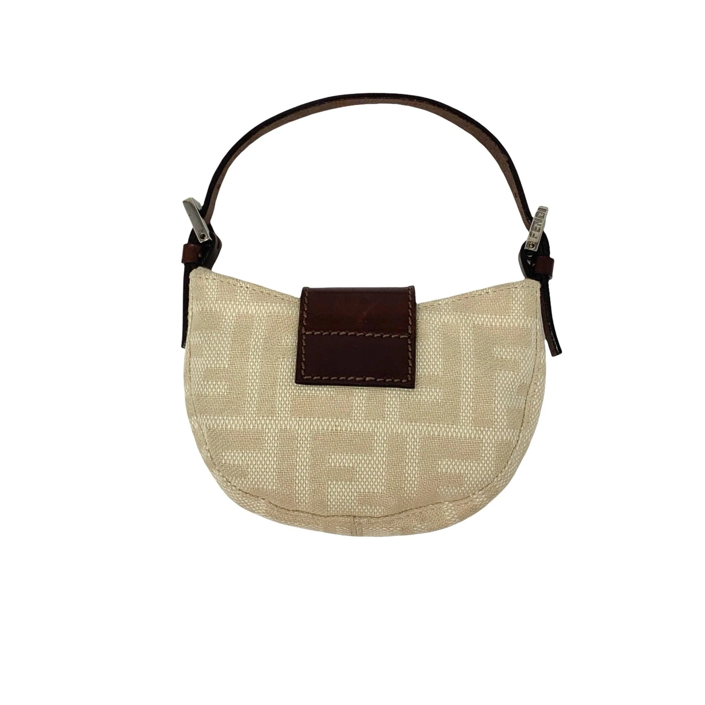 Fendi White Monogram Mini Croissant Bag - Image 2