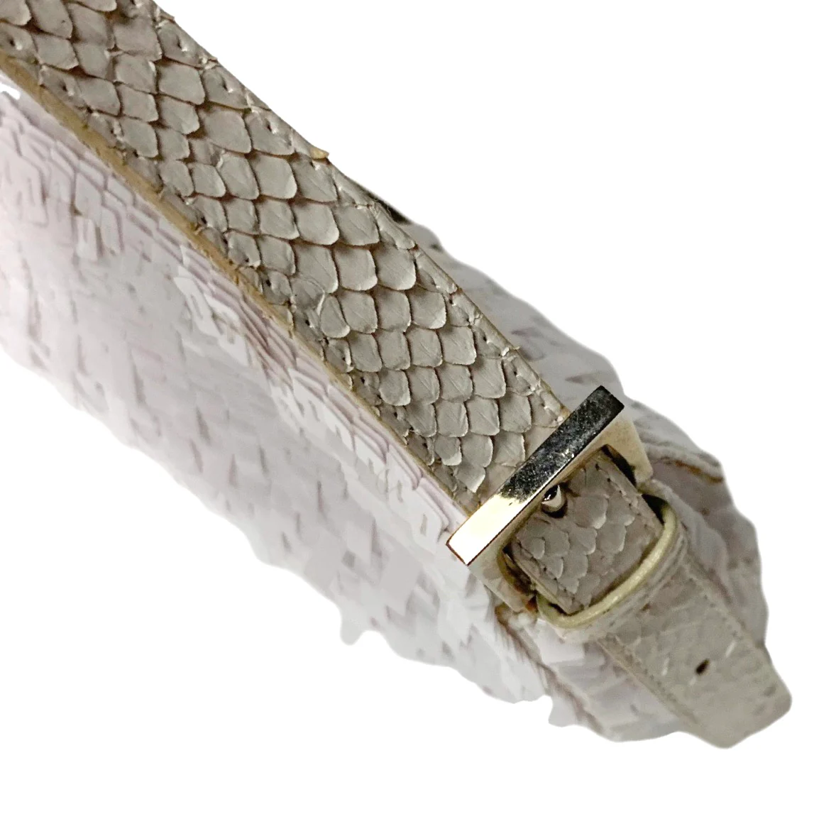 Fendi White Sequin Baguette Bag - Image 2