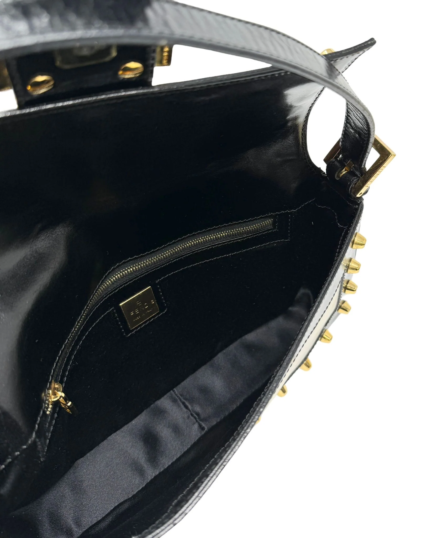Fendi White Studded Baguette - Image 3