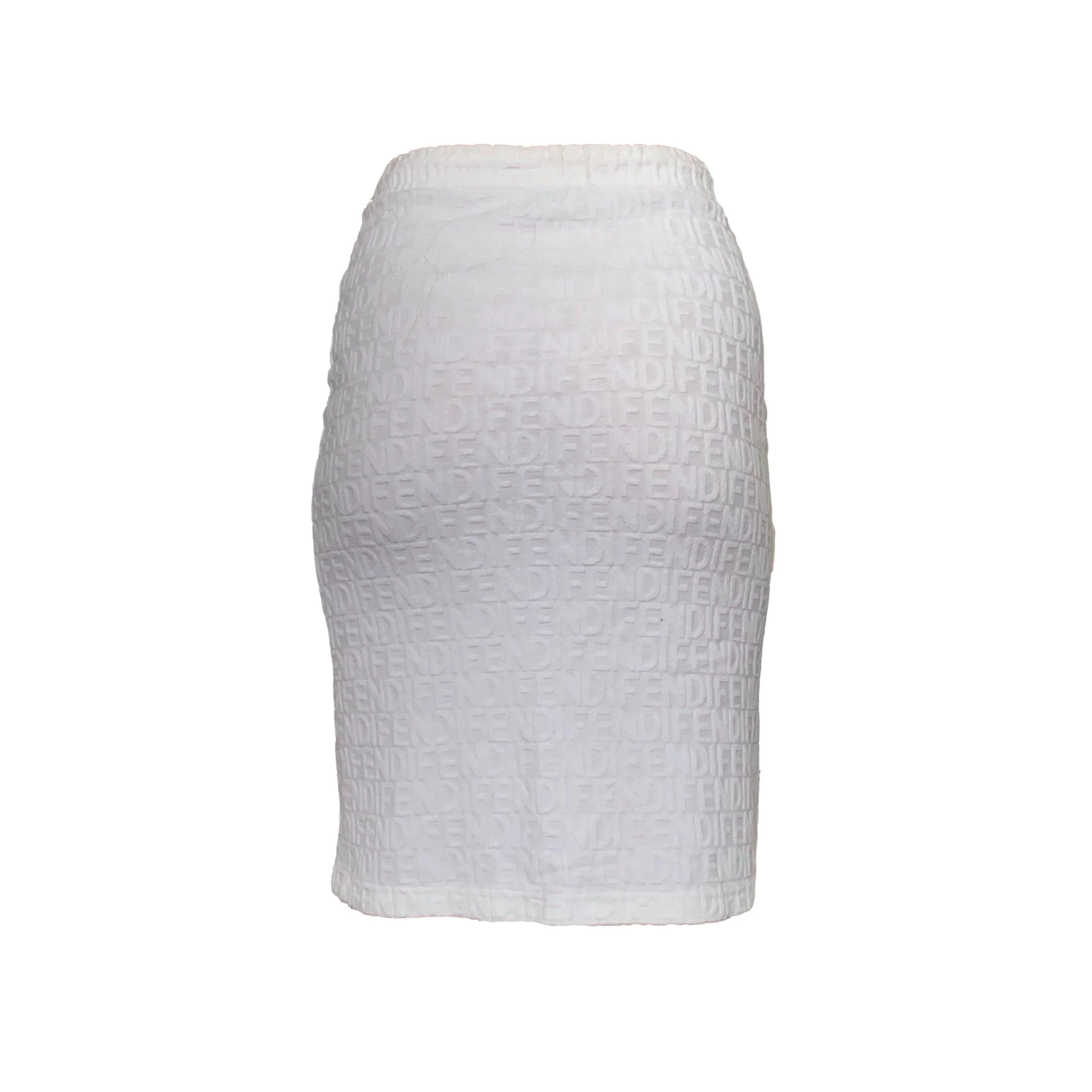 Fendi White Terrycloth Skirt