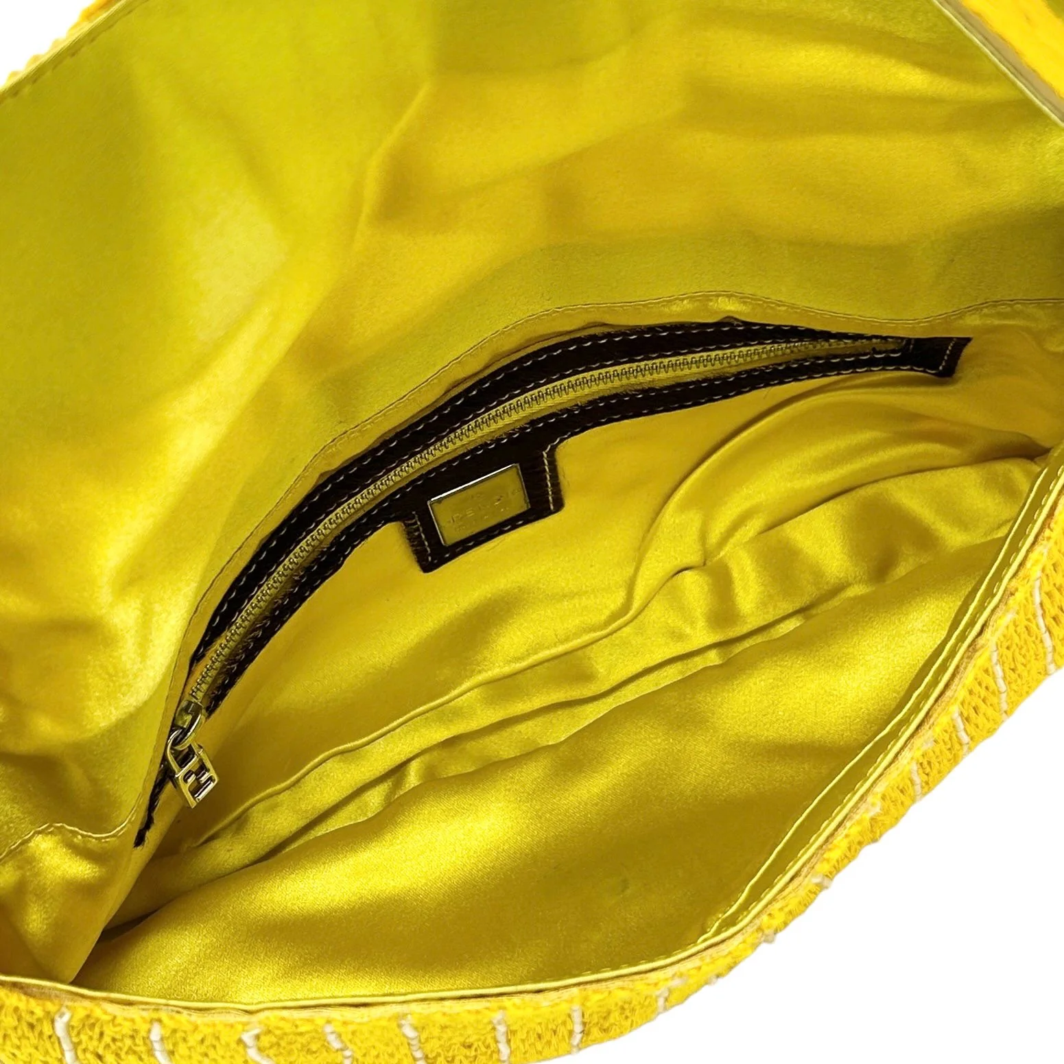 Fendi Yellow Beaded Baguette - Image 3