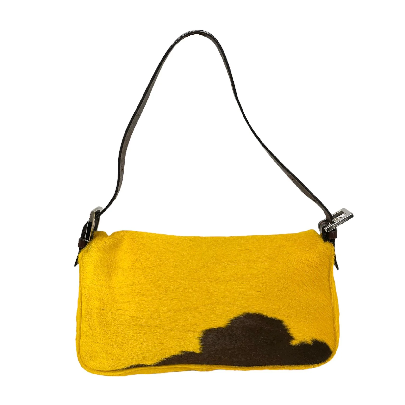 Fendi Yellow Cow Print Baguette - Image 2