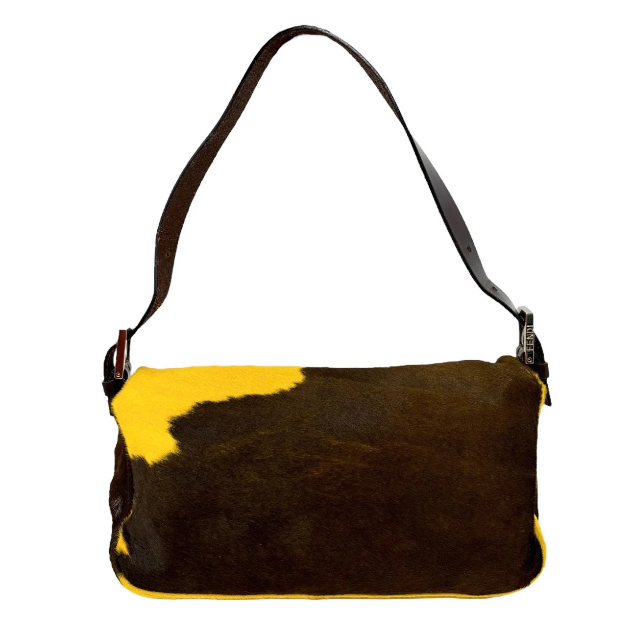 Fendi Yellow Cow Print Baguette - Image 2