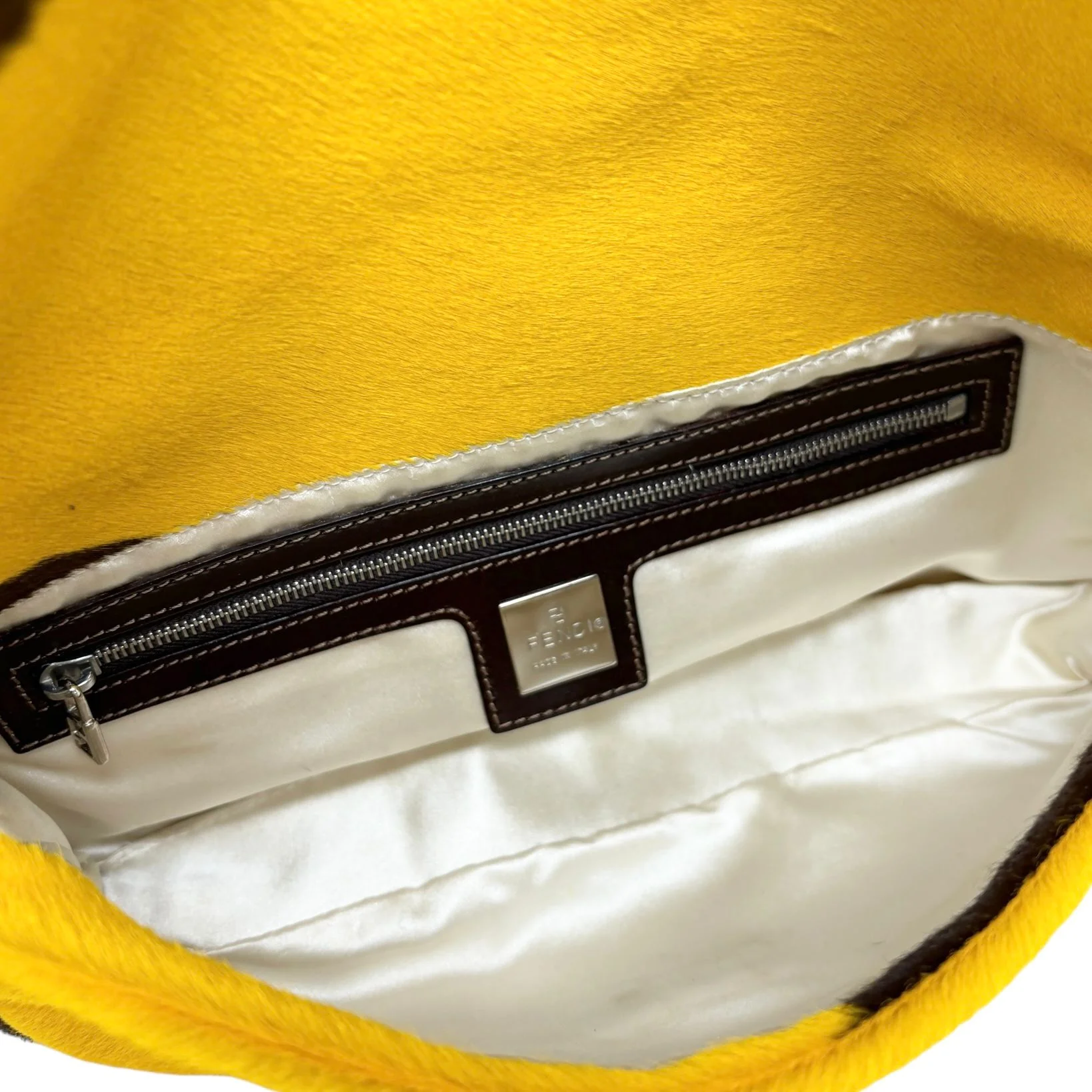 Fendi Yellow Cow Print Baguette - Image 3