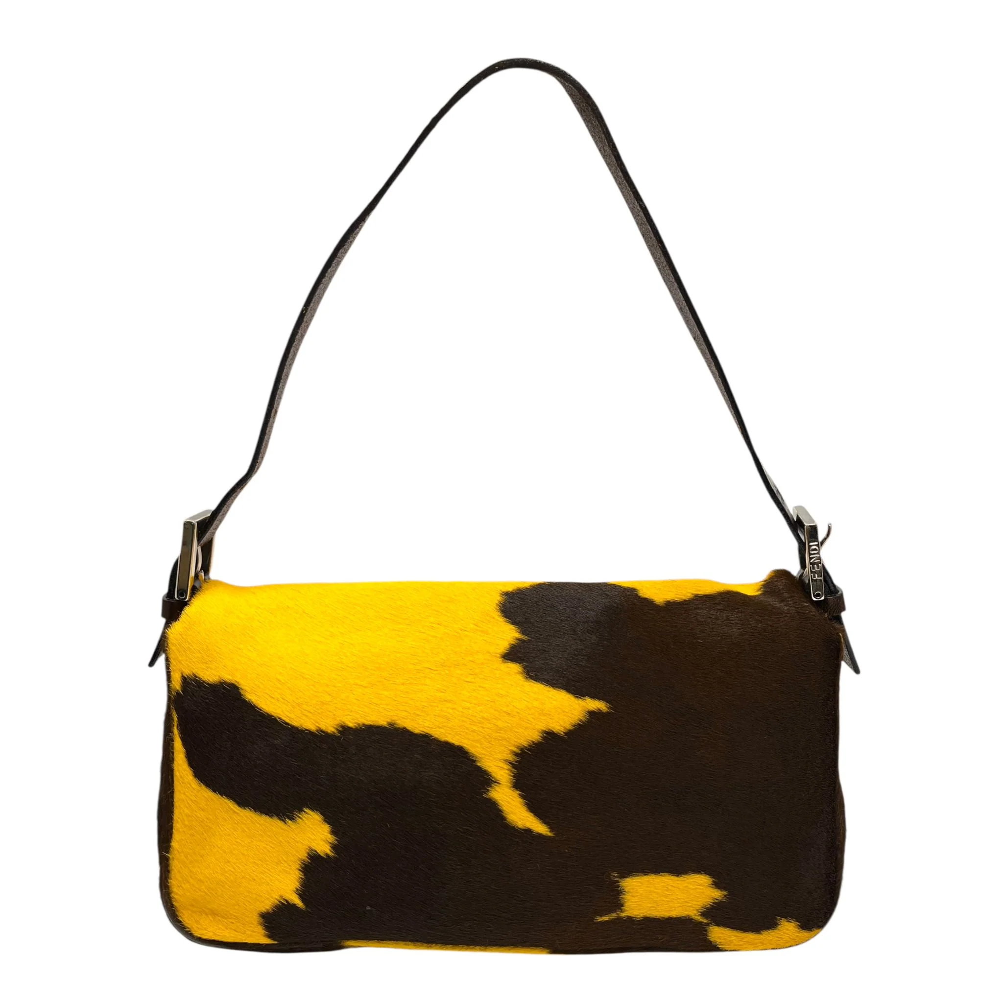 Fendi Yellow Cow Print Baguette - Image 2