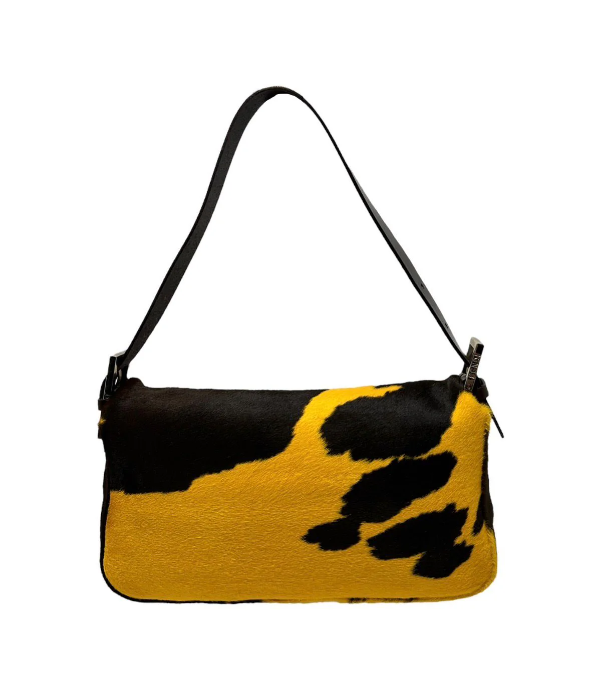 Fendi Yellow Cow Print Baguette Bag - Image 2