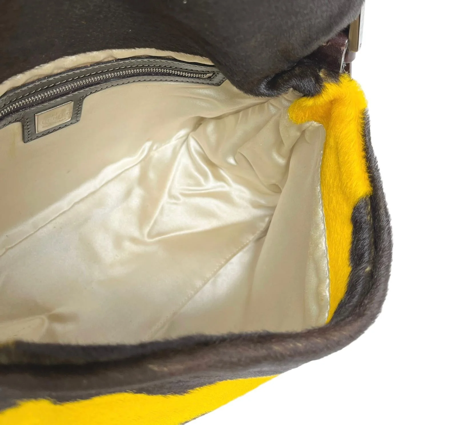 Fendi Yellow Cow Print Mama Baguette - Image 3