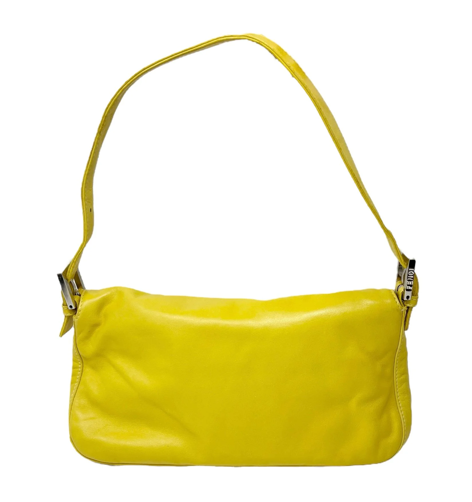 Fendi Yellow Leather Baguette - Image 2