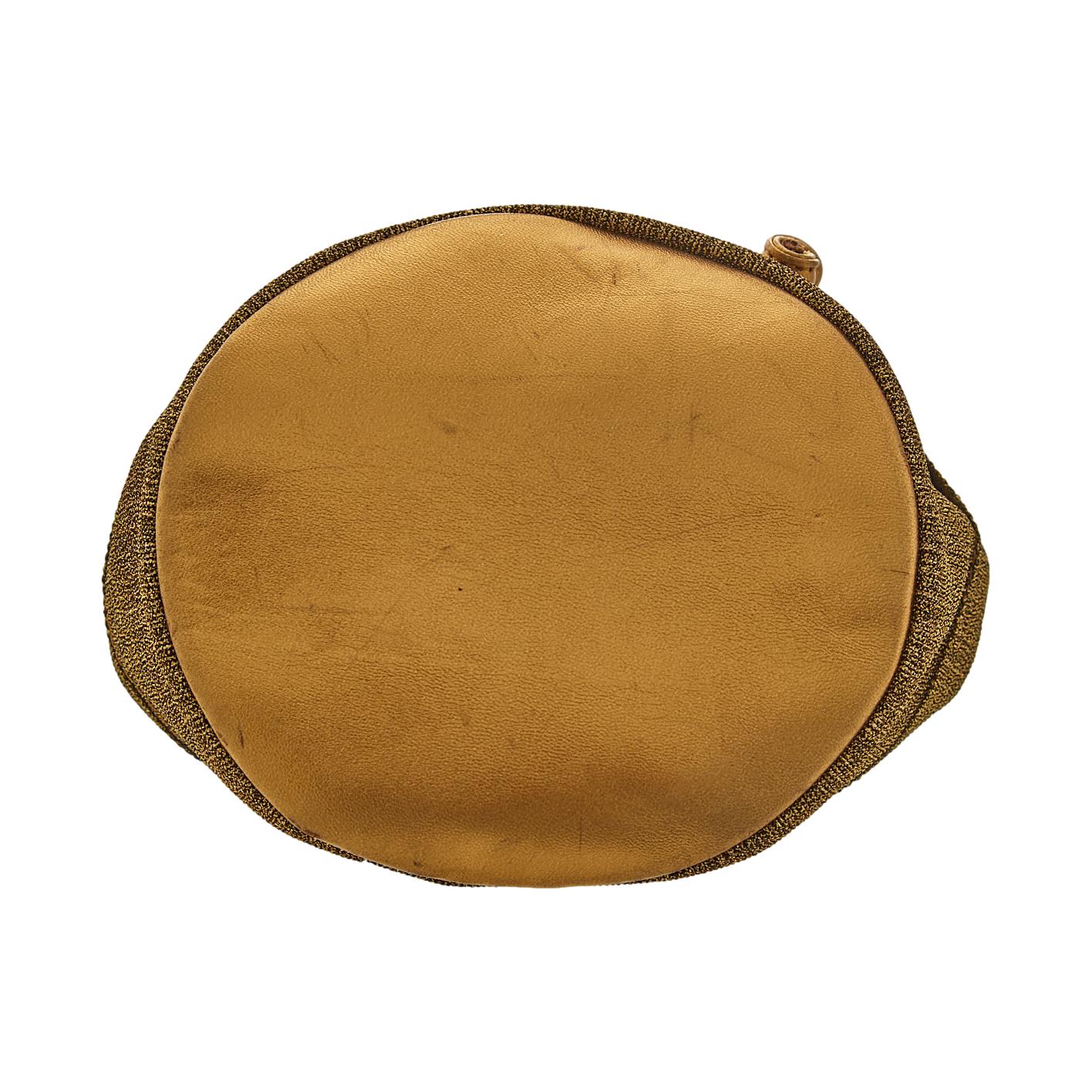 Ferragamo Gold Mini Bucket Bag - Image 3