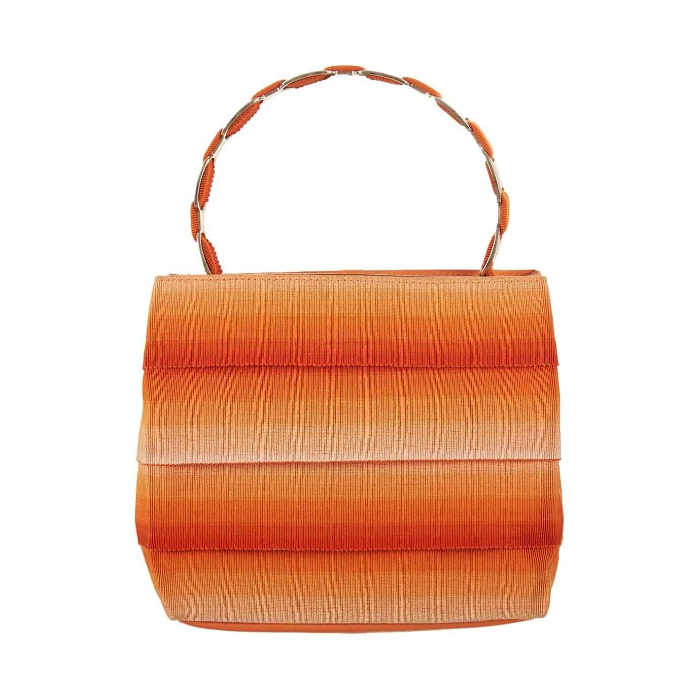 Ferragamo Orange Mini Gross-Grain 2way Bag - Image 2