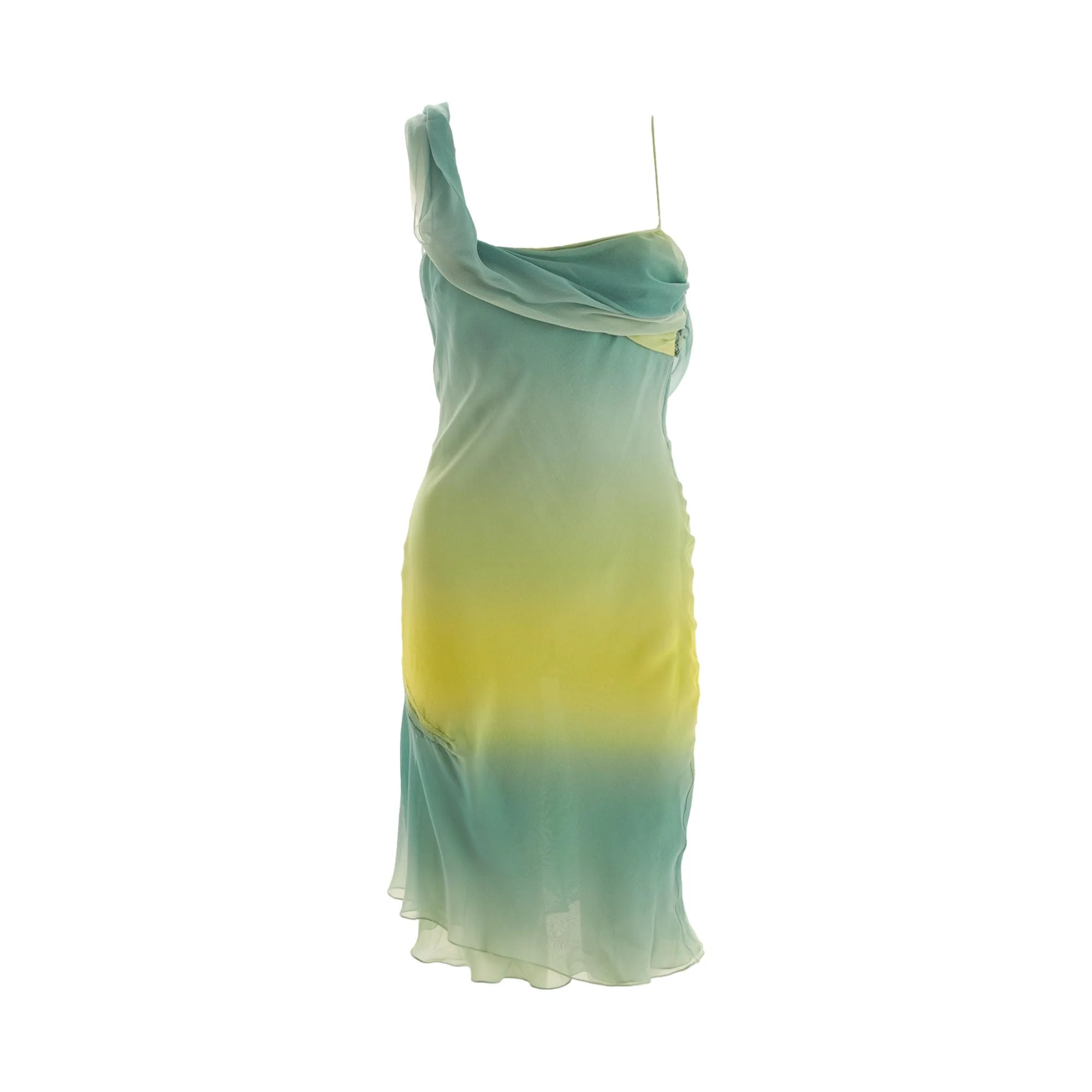 Galliano Multicolor Silk Dress