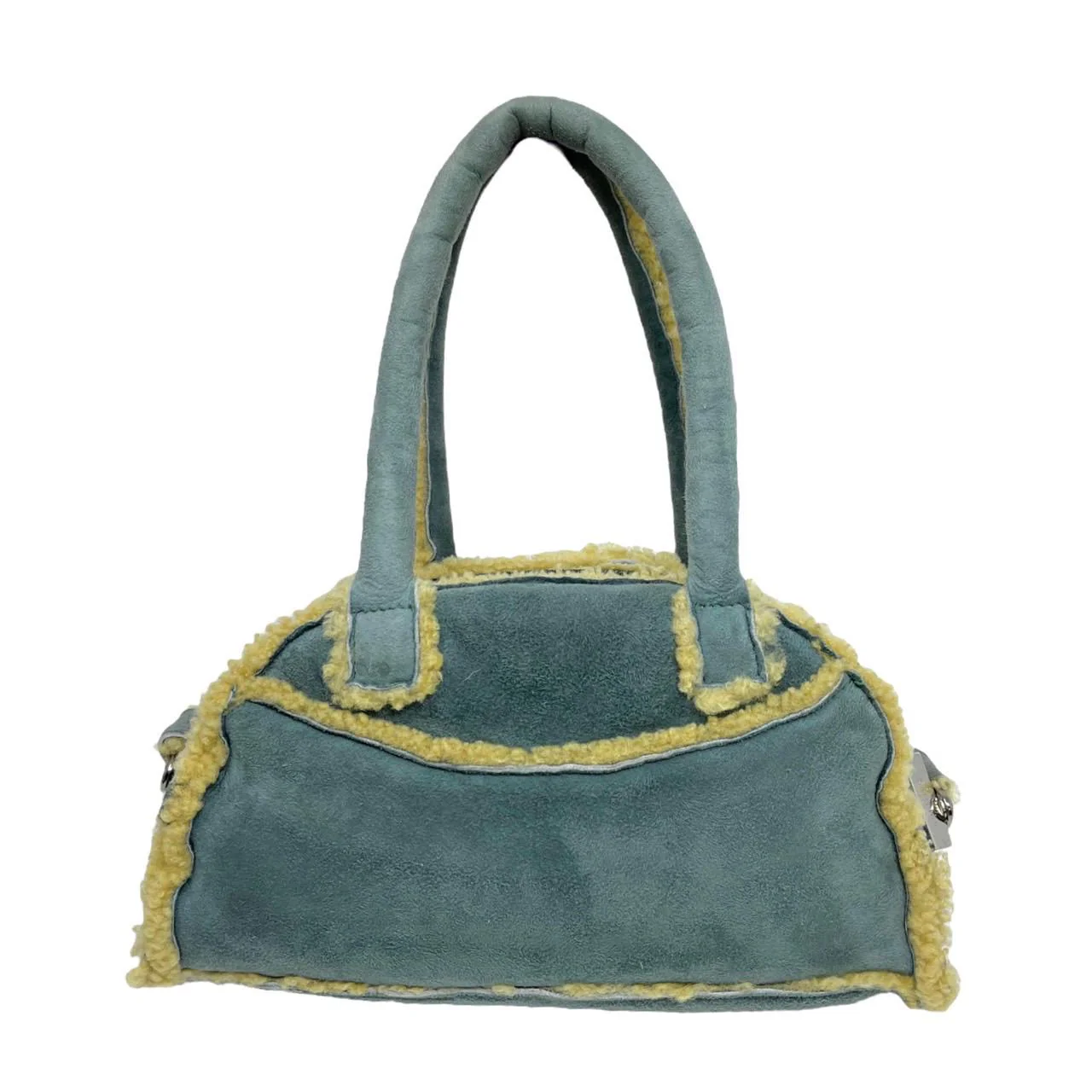 Galliano Blue Mini Sherpa Shoulder Bag - Image 2