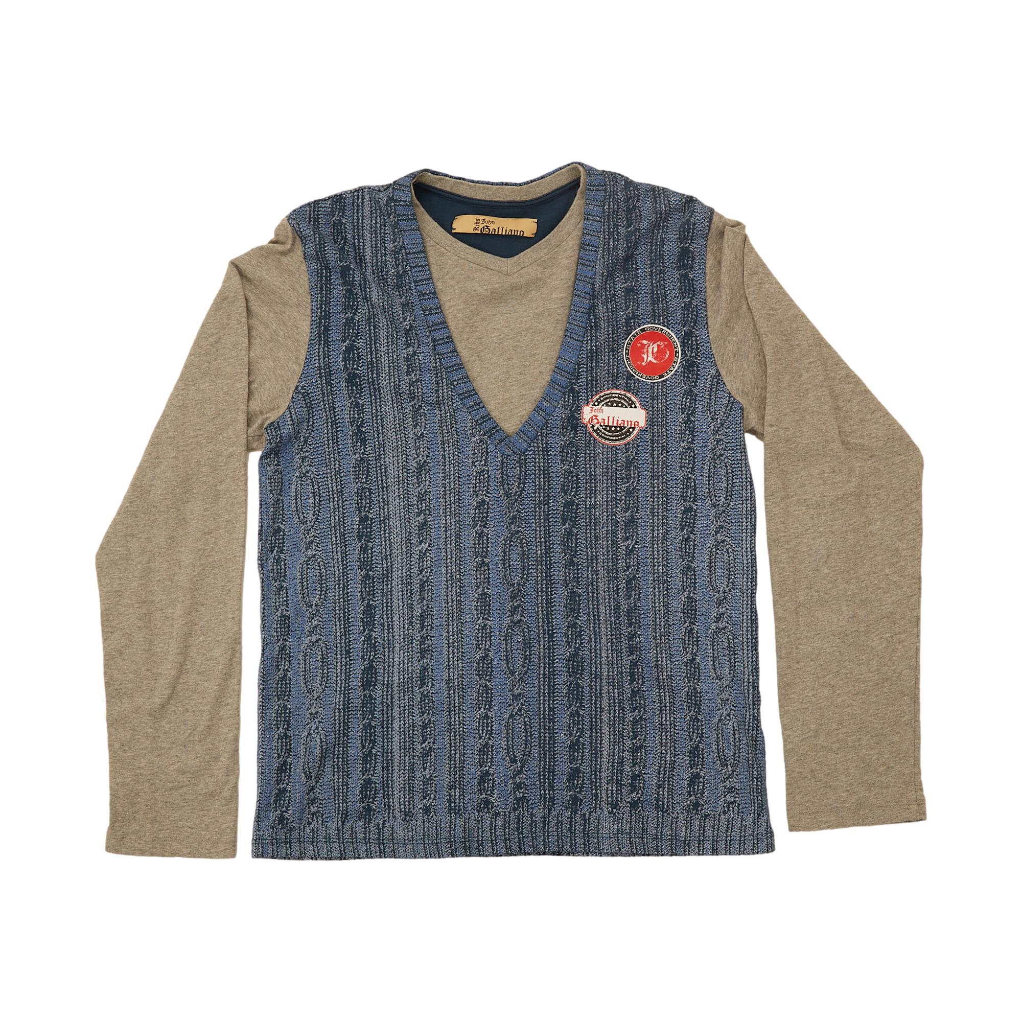 Galliano Blue Print Long Sleeve