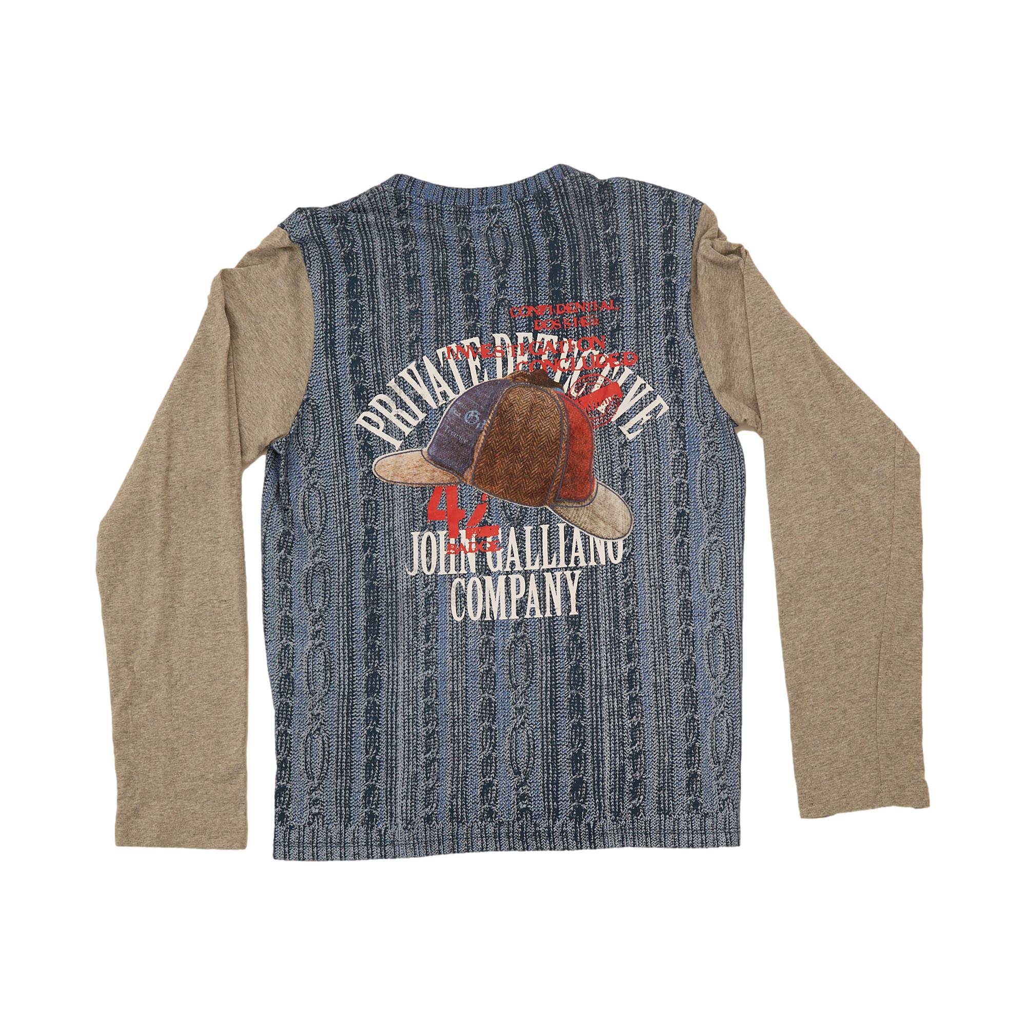 Galliano Blue Print Long Sleeve - Image 2