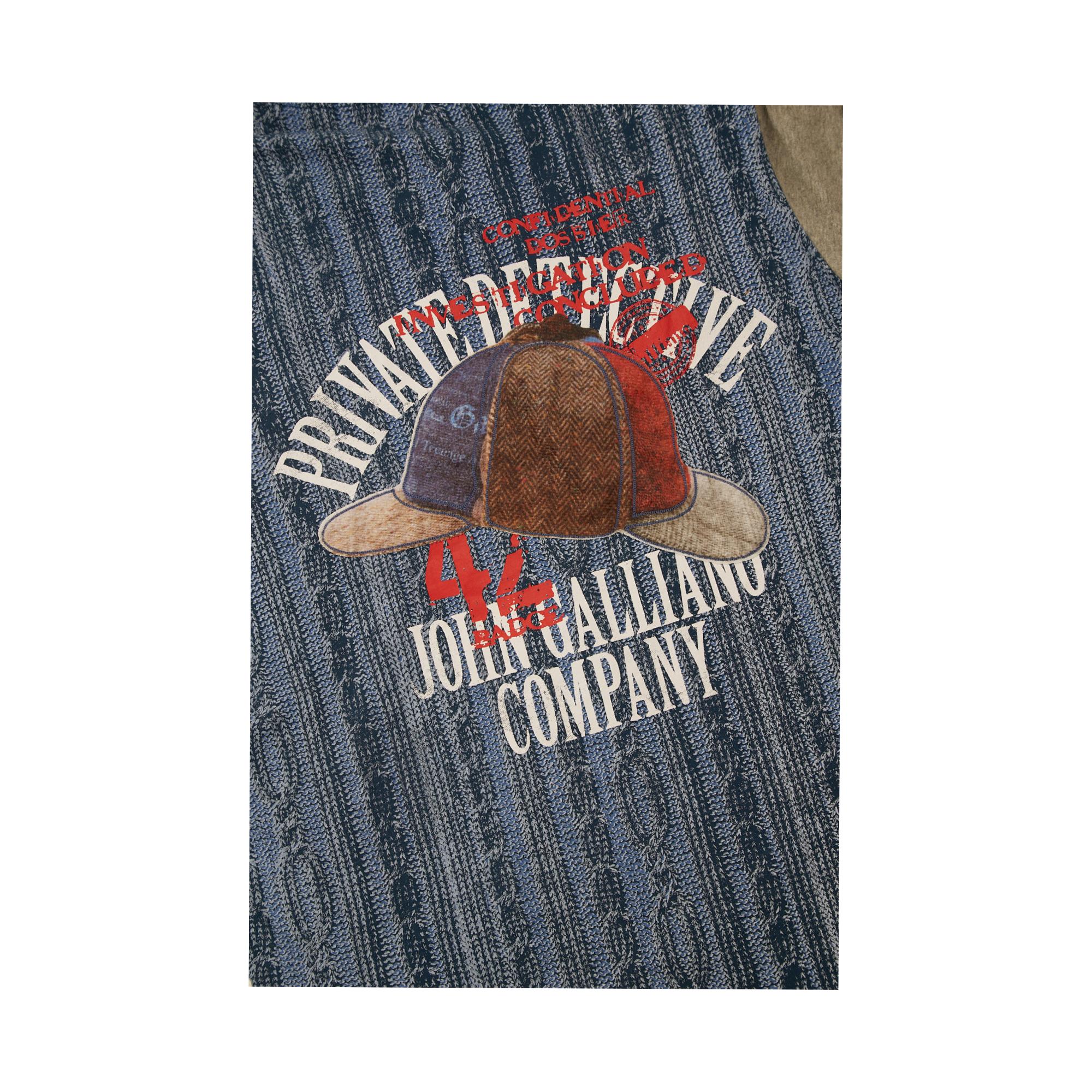 Galliano Blue Print Long Sleeve - Image 3