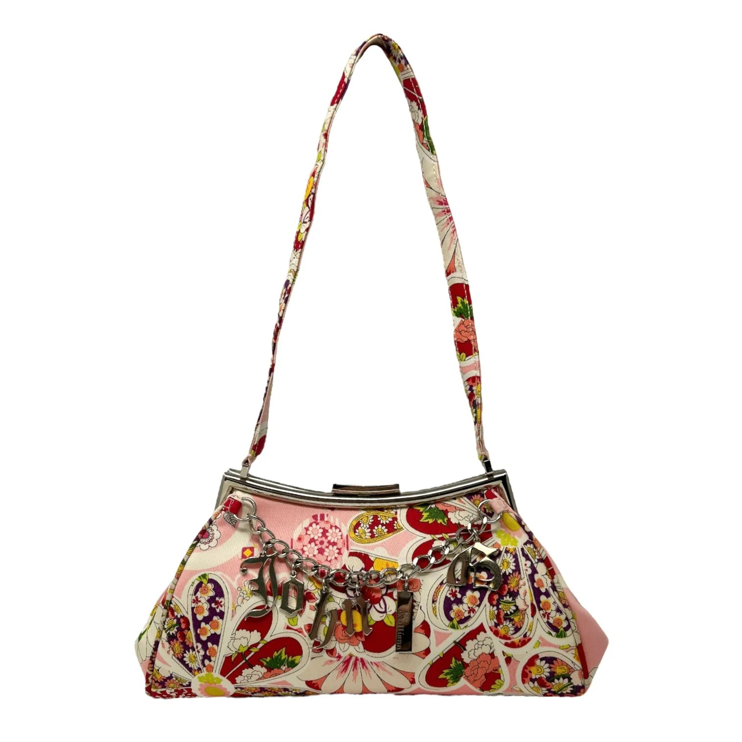 Galliano Mini Charm Floral Bag