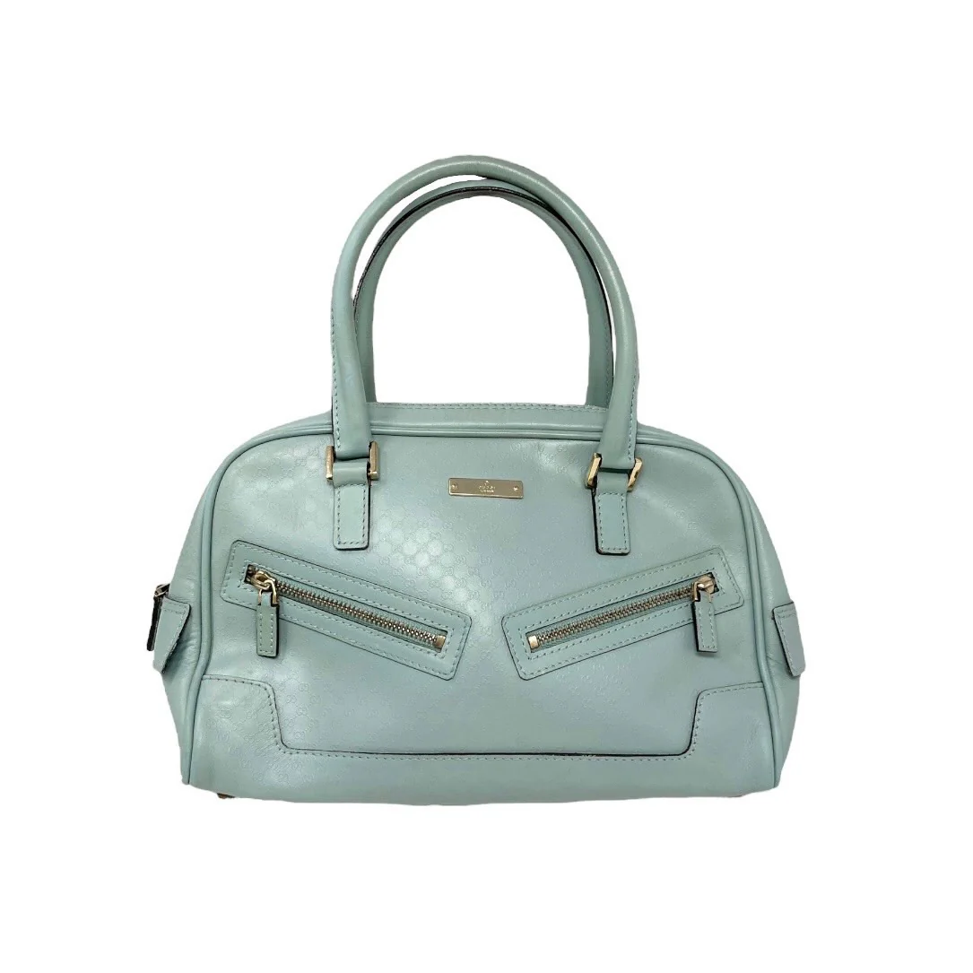 Gucci Baby Blue Mini Logo Top Handle Bag